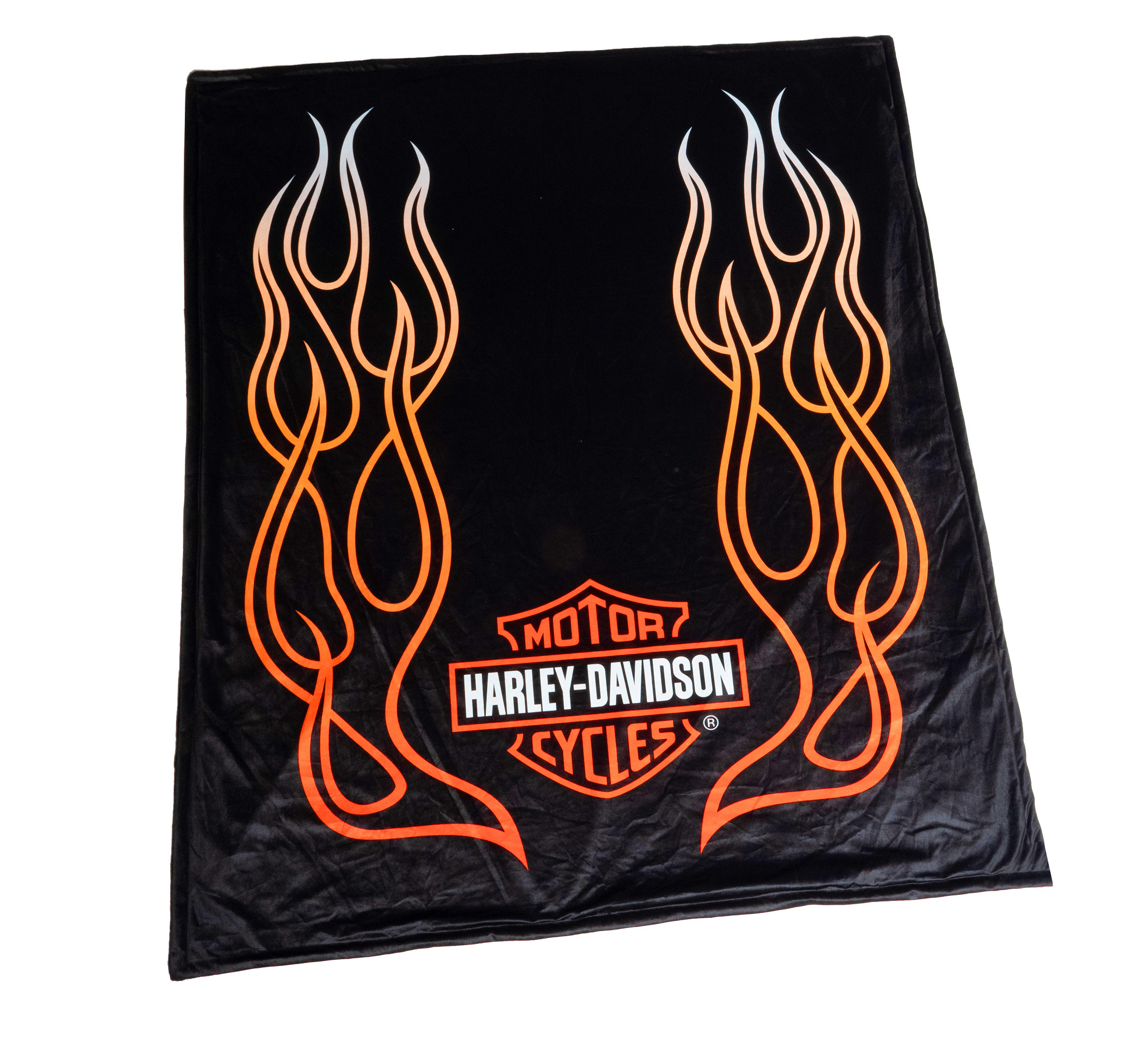 Bar Shield Flames Blanket Harley Davidson Usa