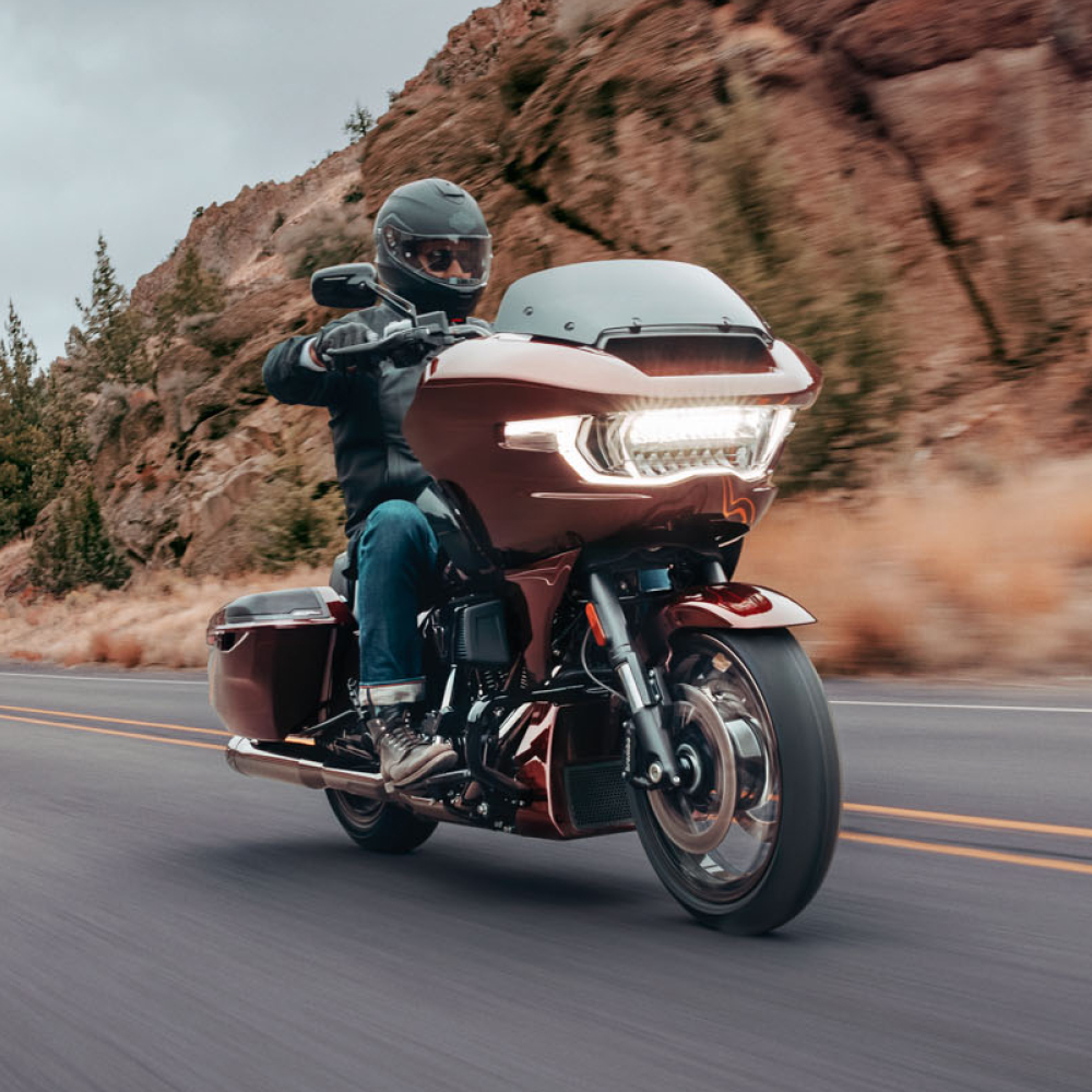 Close up shot of CVO motorcycle