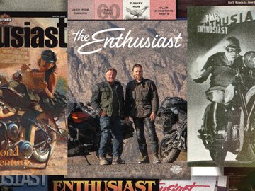 Collage di copie cartacee del magazine The Enthusiast