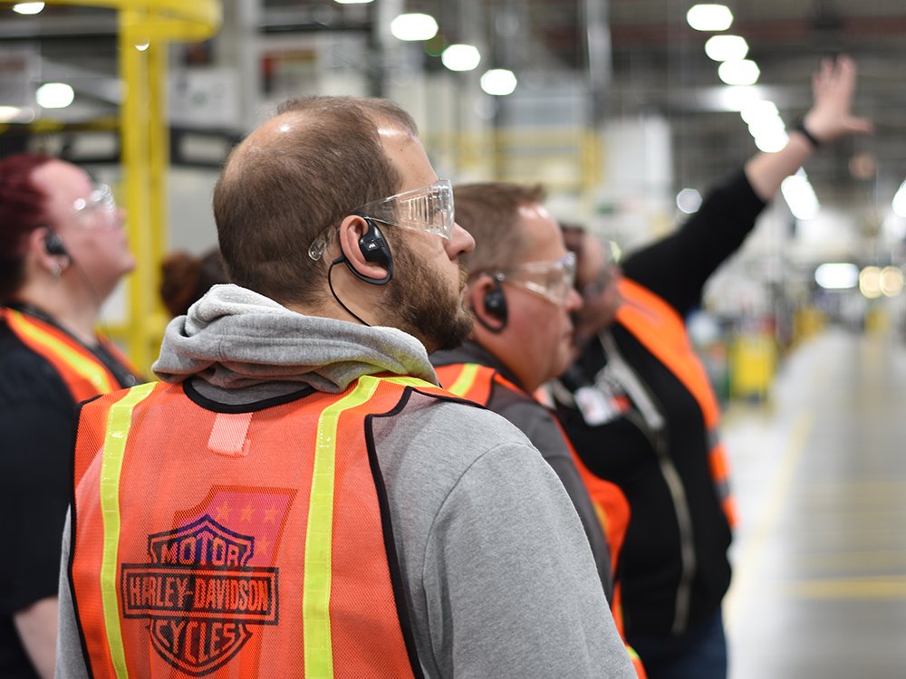 Man taking a Factory Tour