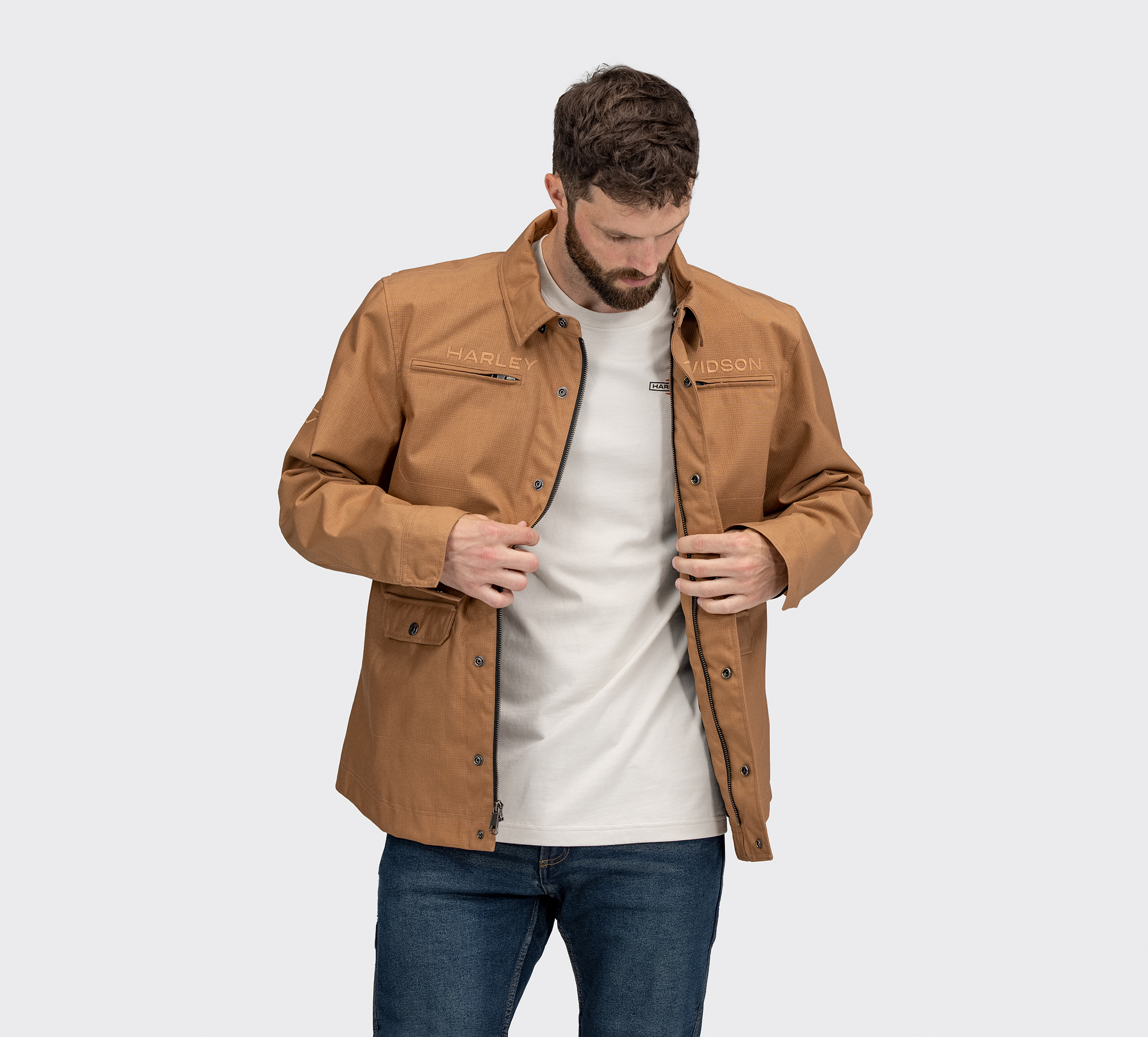 Men's Courier Canvas Riding Jacket - Sand | Harley-Davidson USA