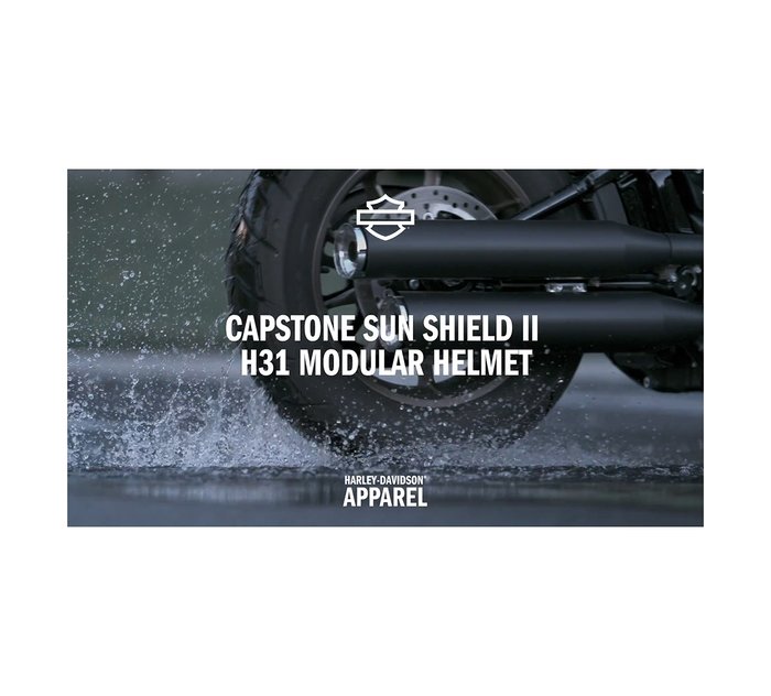 Harley-Davidson Capstone Sun Shield II H31 Modular Helmet, Matte Black - Medium