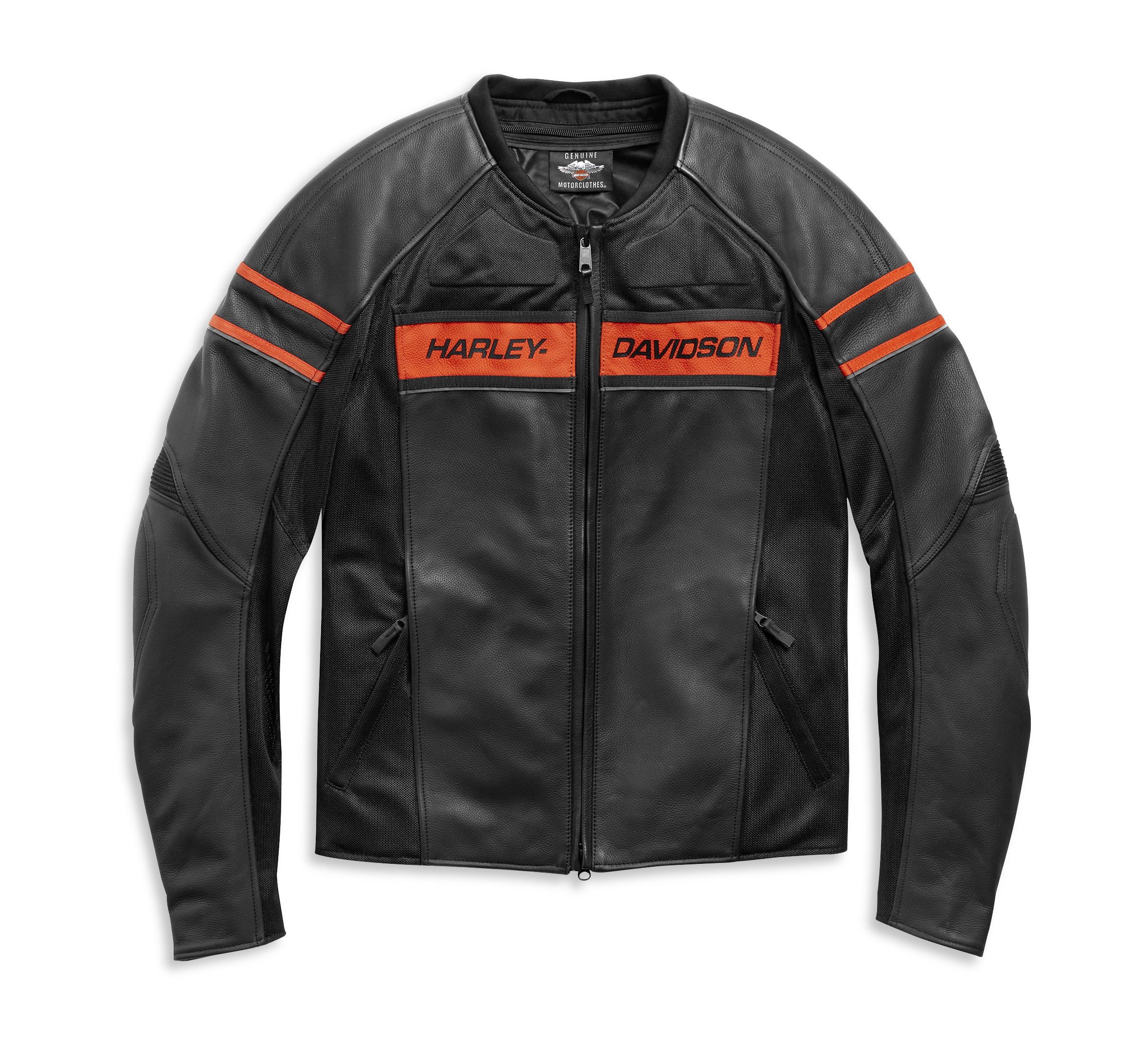 Harley Davidson CLASSIC CRUISER Leather Jacket Black Gray 98140