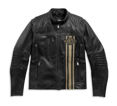 Men's Blue Steel Convertible Leather Jacket