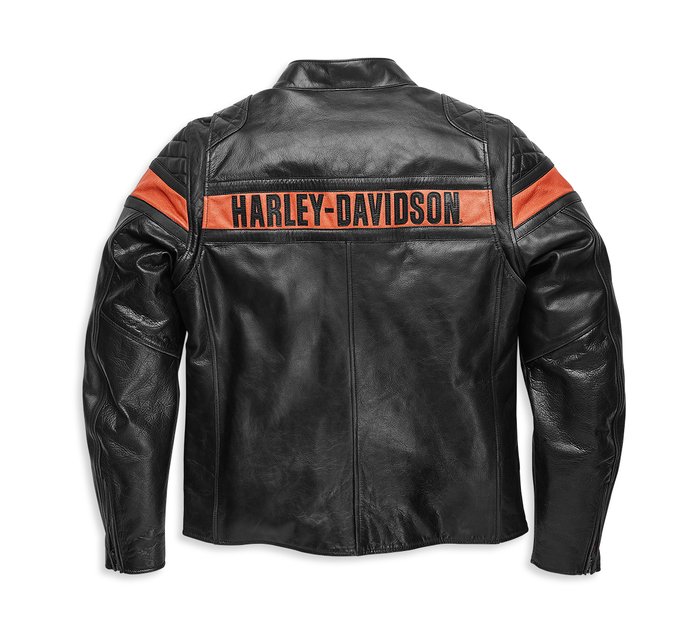 Harley Davidson Vtg Biker Black Leather Shoulder Bag Tote Embroidered Logo