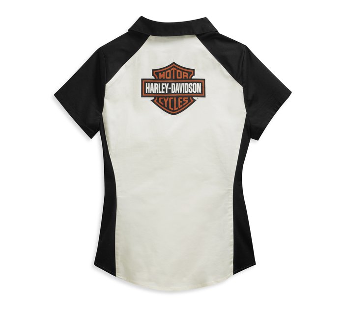 forarbejdning Profet Troende Women's Bar & Shield Logo Zip-Front Shirt - 96136-21VW | Harley-Davidson USA
