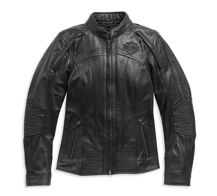 Harley-Davidson, Jackets & Coats, Harleydavidson Fxrg Leather Jacket  Wlining Womens Med