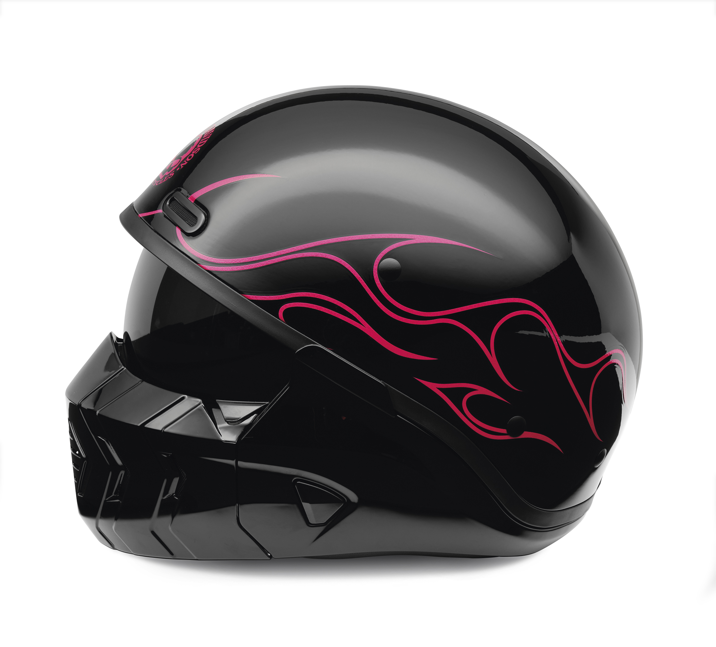 pink motorcycle helmet harley