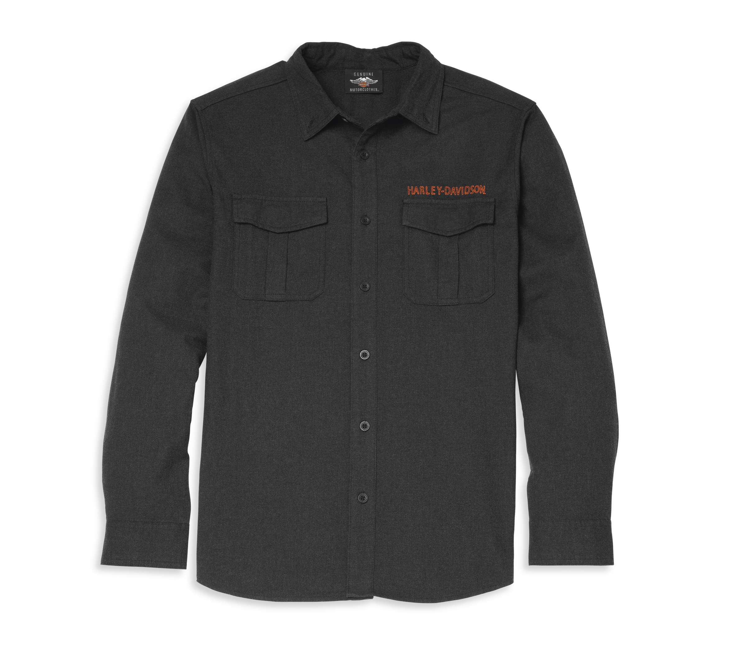 Men's Embroidered Bar & Shield Solid Shirt | Harley-Davidson USA