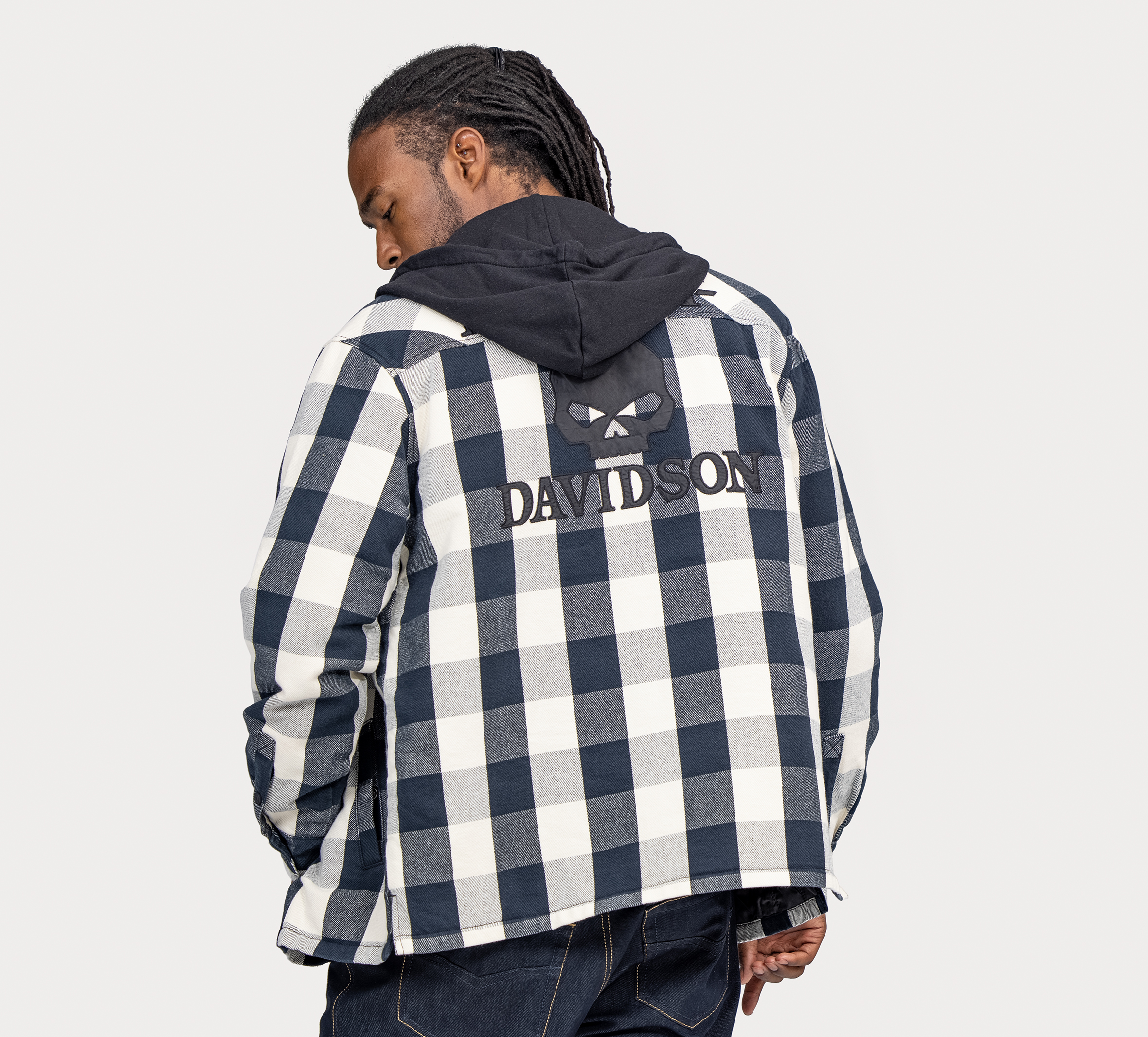 Harley davidson store flannel hoodie