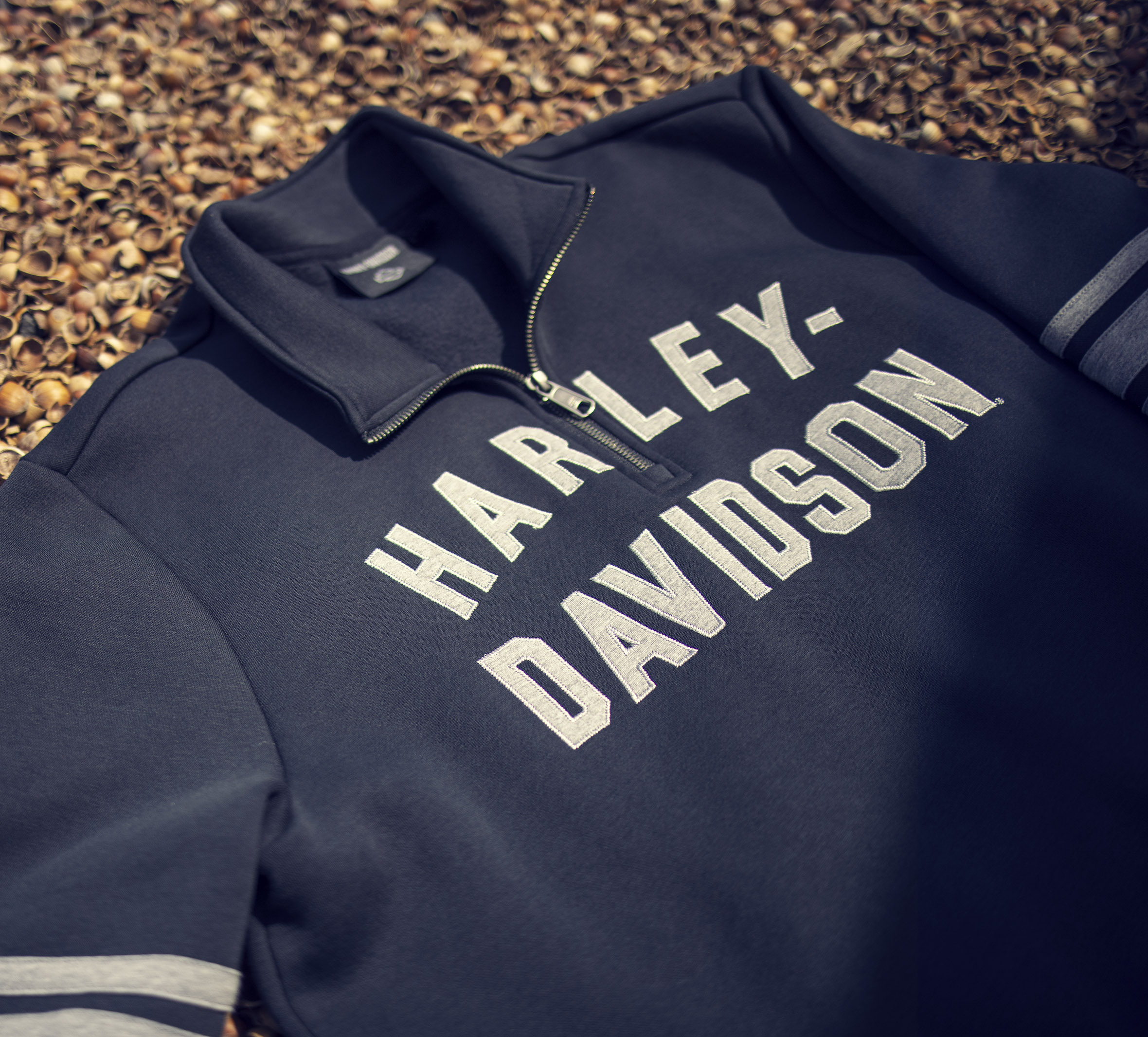 Harley davidson half store zip sweatshirt