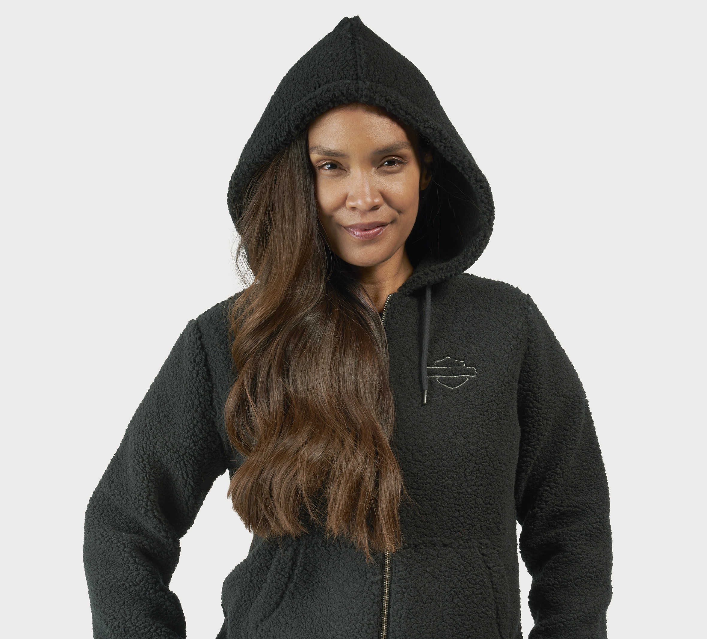 Ladies sherpa clearance hoodie