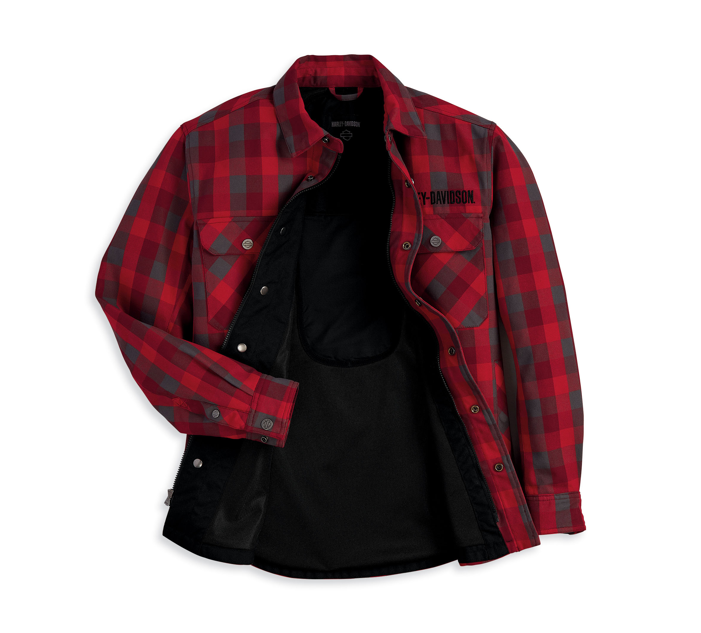 Men's Operative Riding Shirt Jacket - Red Plaid | Harley-Davidson USA