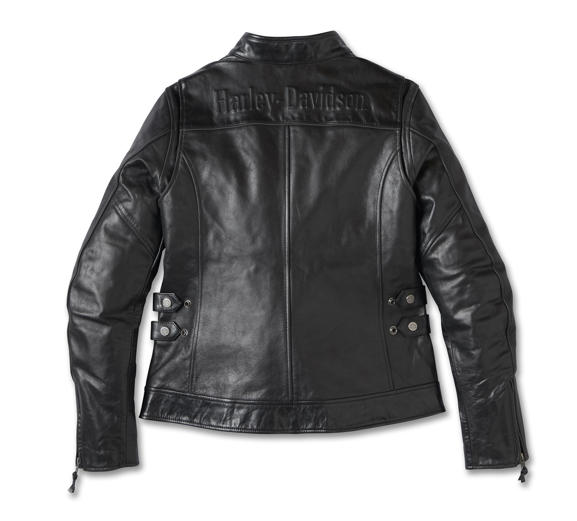 Blouson en cuir Cafe Racer du systeme de superposition Harley Davidson pour femmes