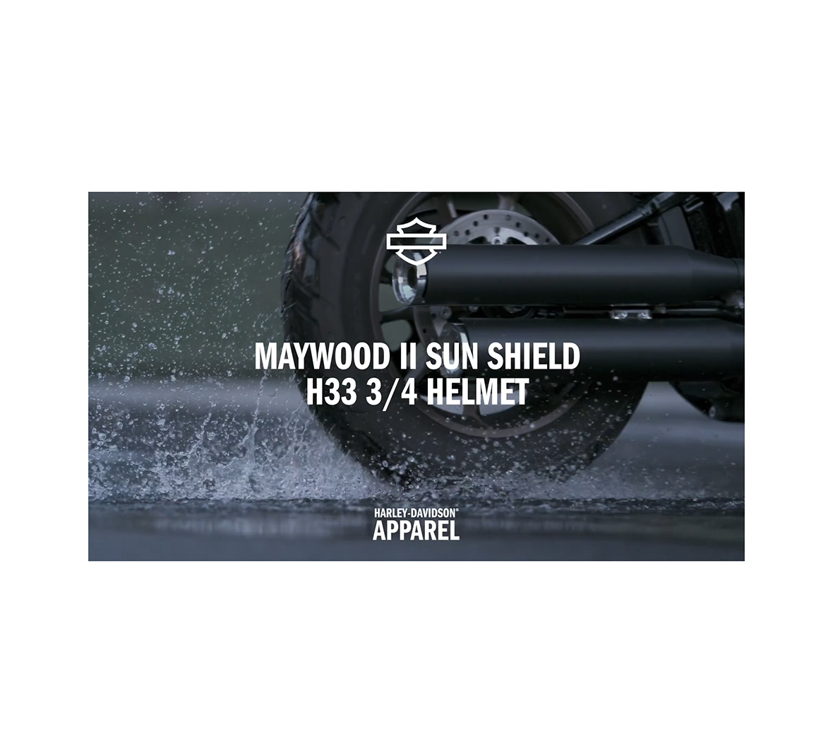 Maywood II Sun Shield H33 3/4 Helmet - Matte Black | Harley 