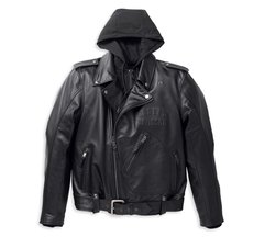 Harley-Davidson® Men's Potomac 3-IN-1 Leather Biker Jacket, Black