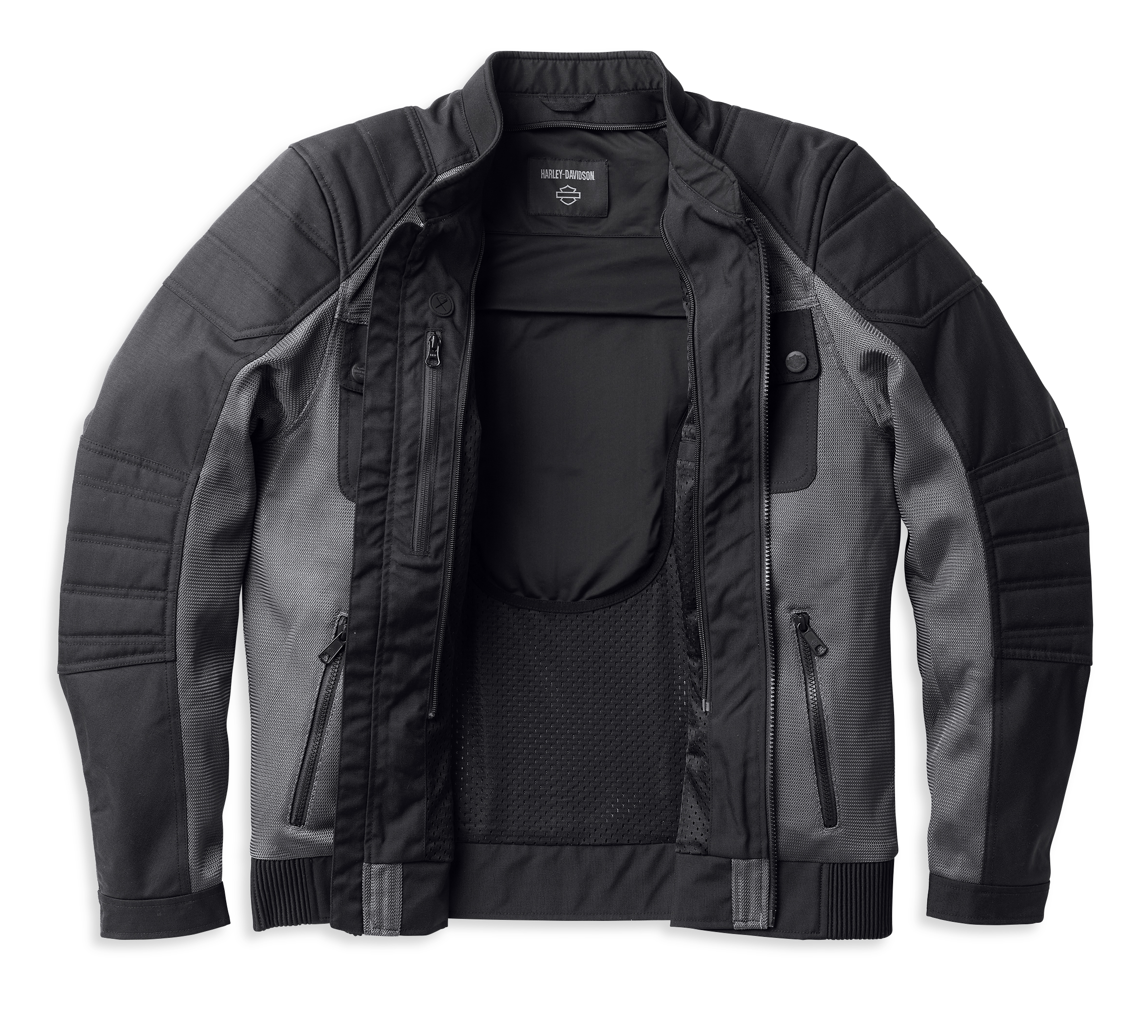 Men's Zephyr Mesh Jacket w/ Zip-out Liner - Granite Grey | Harley 