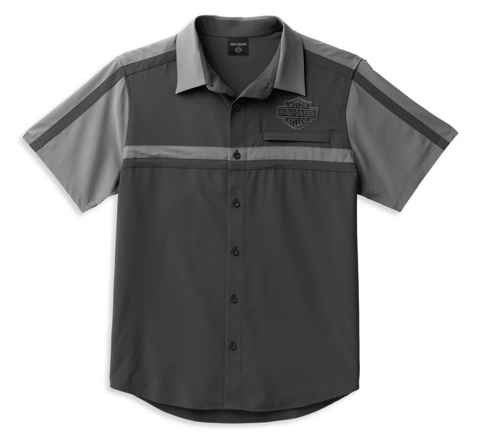 Men's Coolcore Bar & Shield Shirt - Colorblocked - Blackened Pearl