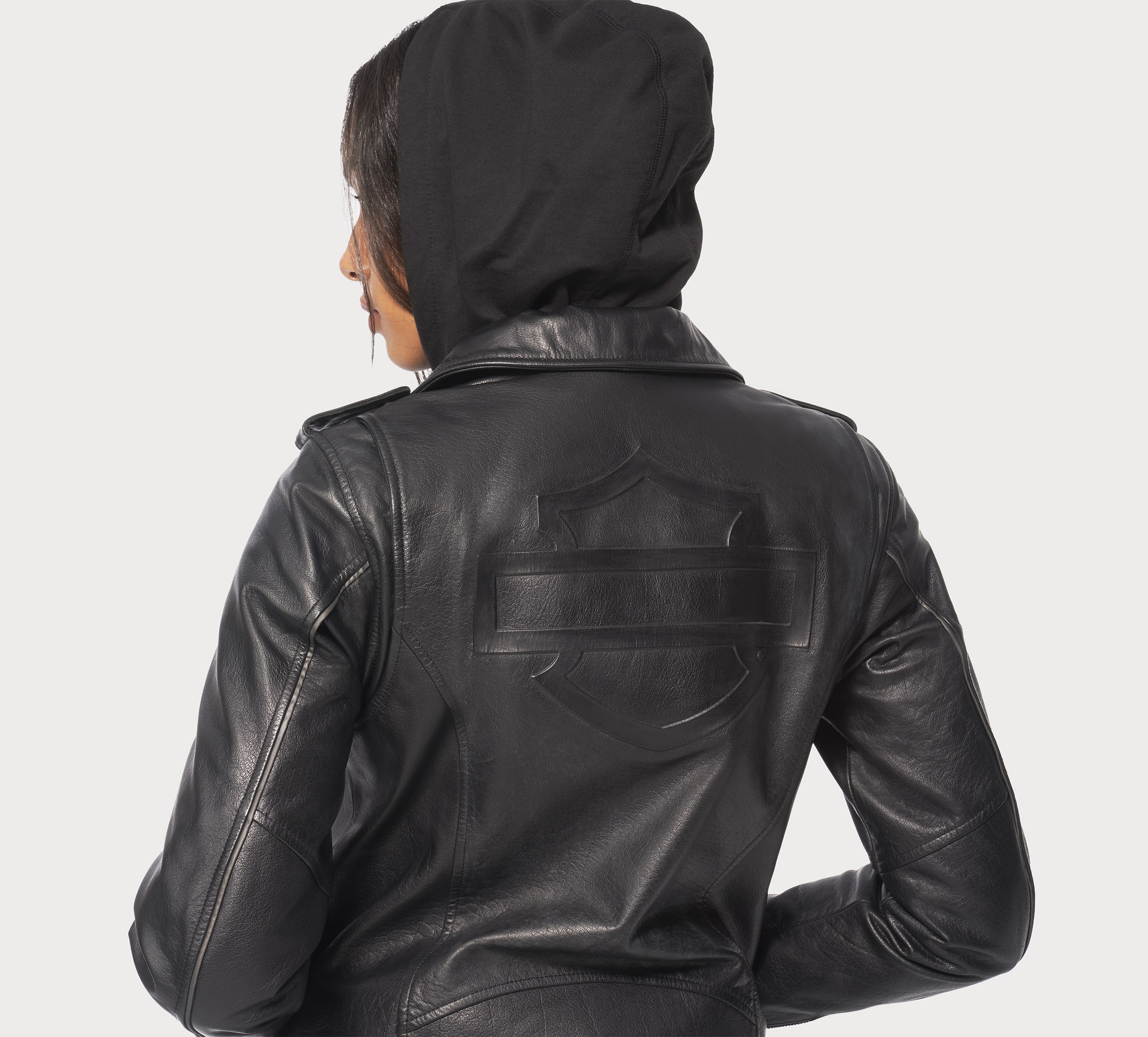 Black Quilted Leather Jacket for Women | Free Shipping