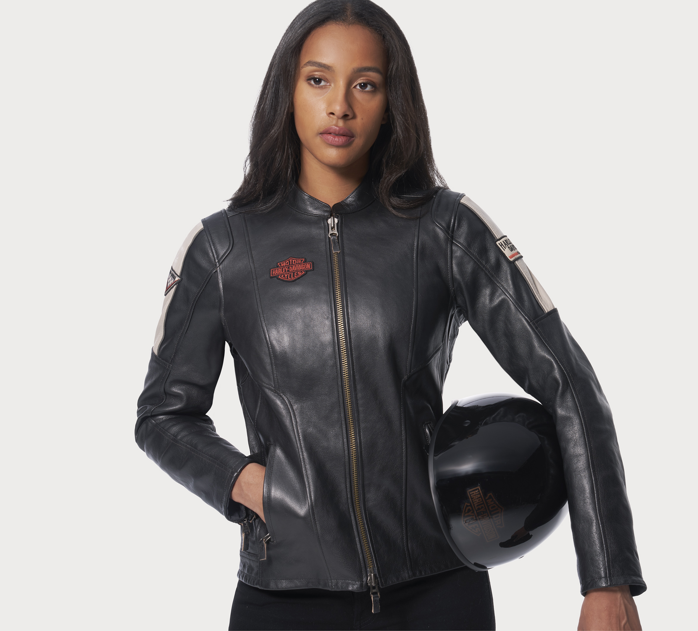 Womens harley jackets on sale leather