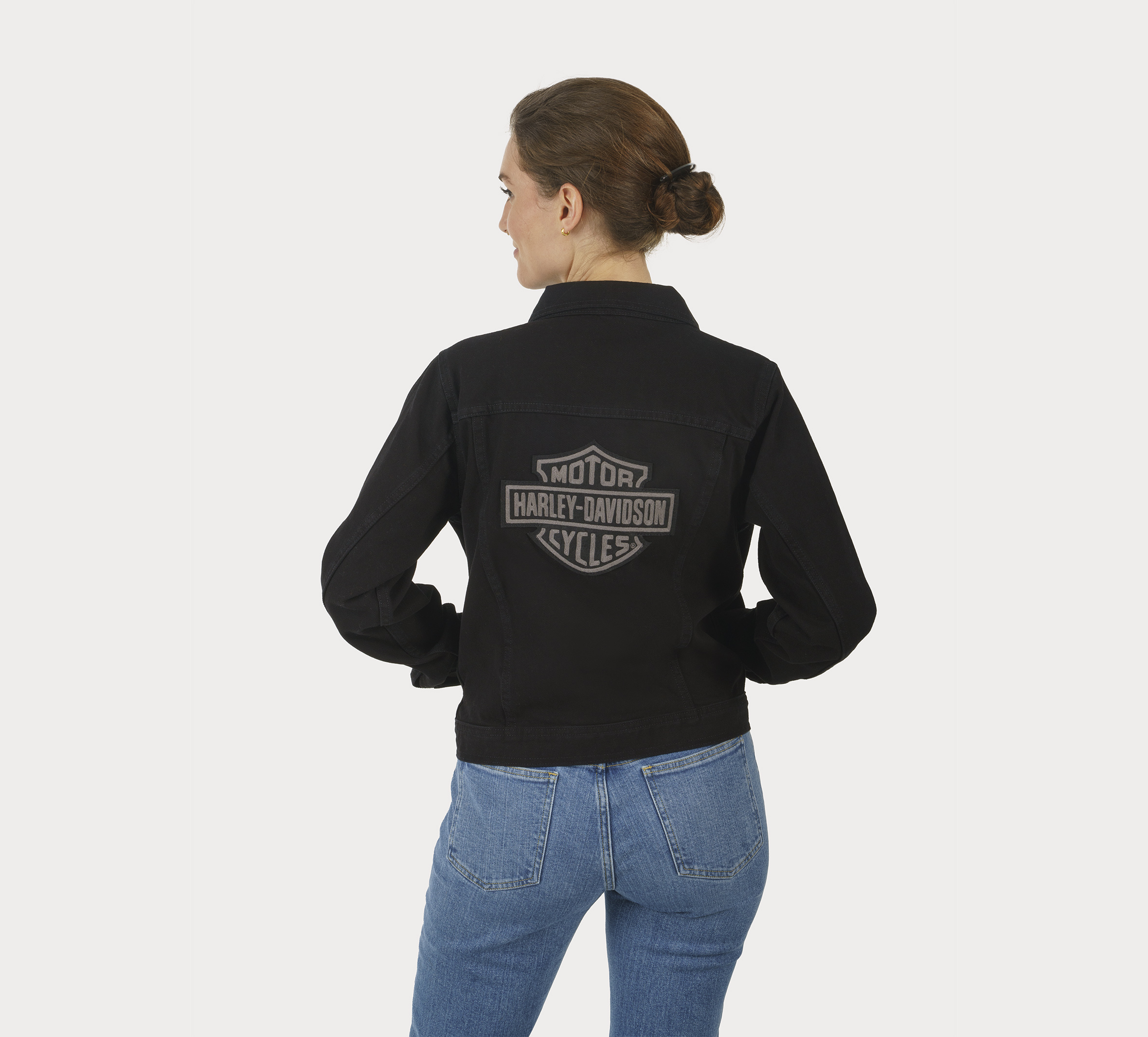 Harley davidson denim top jacket womens