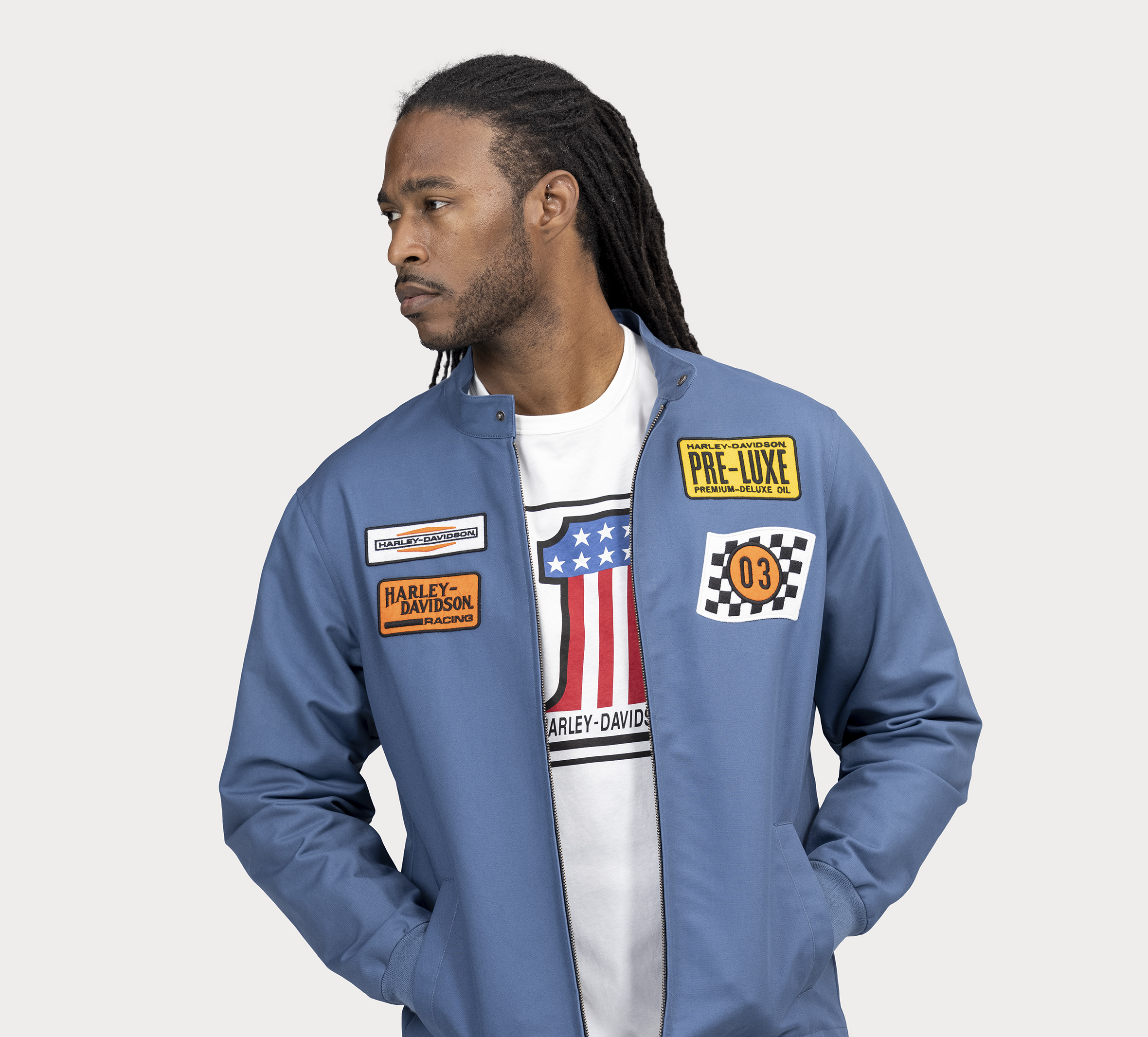 Blue racing clearance jacket