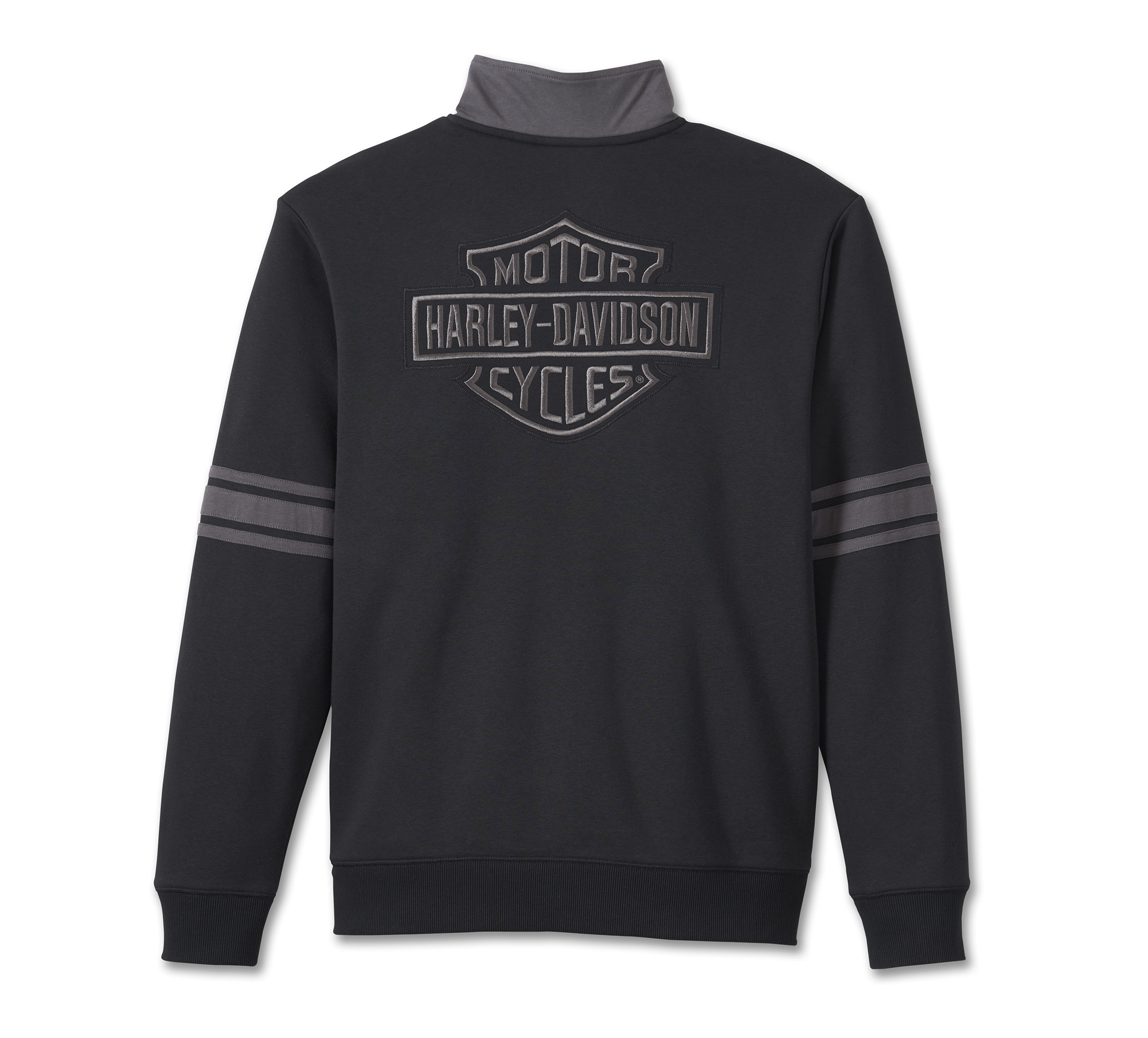 Men's Bar & Shield 1/4 Zip Sweatshirt - Black Beauty | Harley 