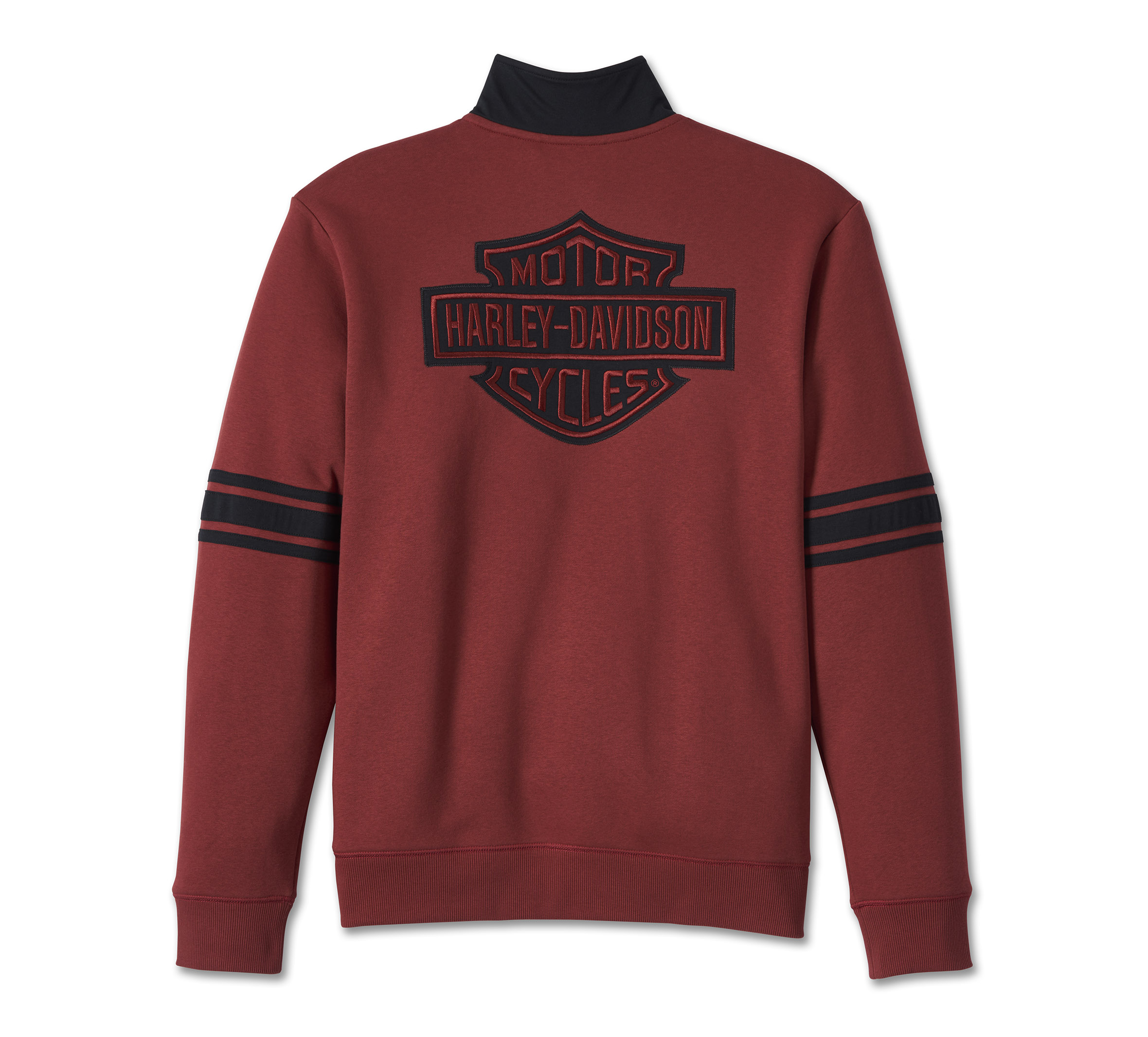 Men's Bar & Shield 1/4 Zip Sweatshirt - Russet Brown | Harley 