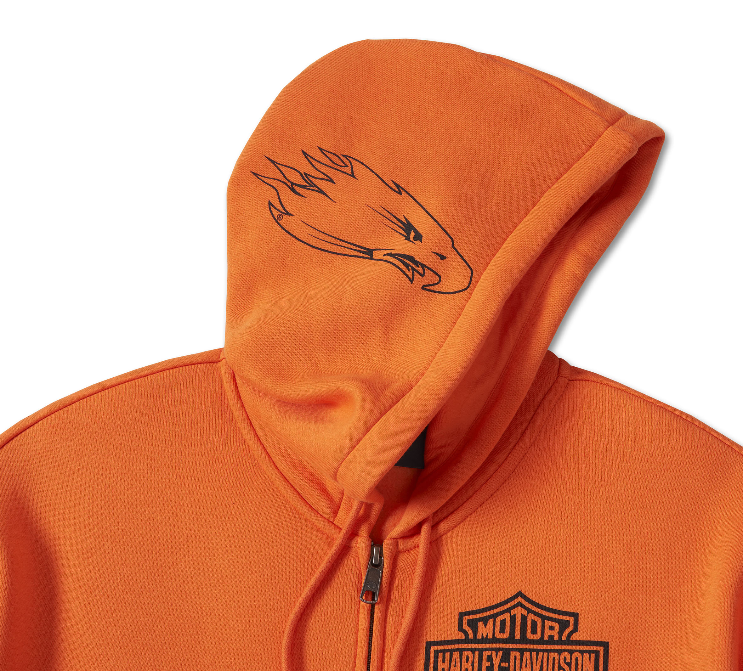 Orange hoodie zip discount up