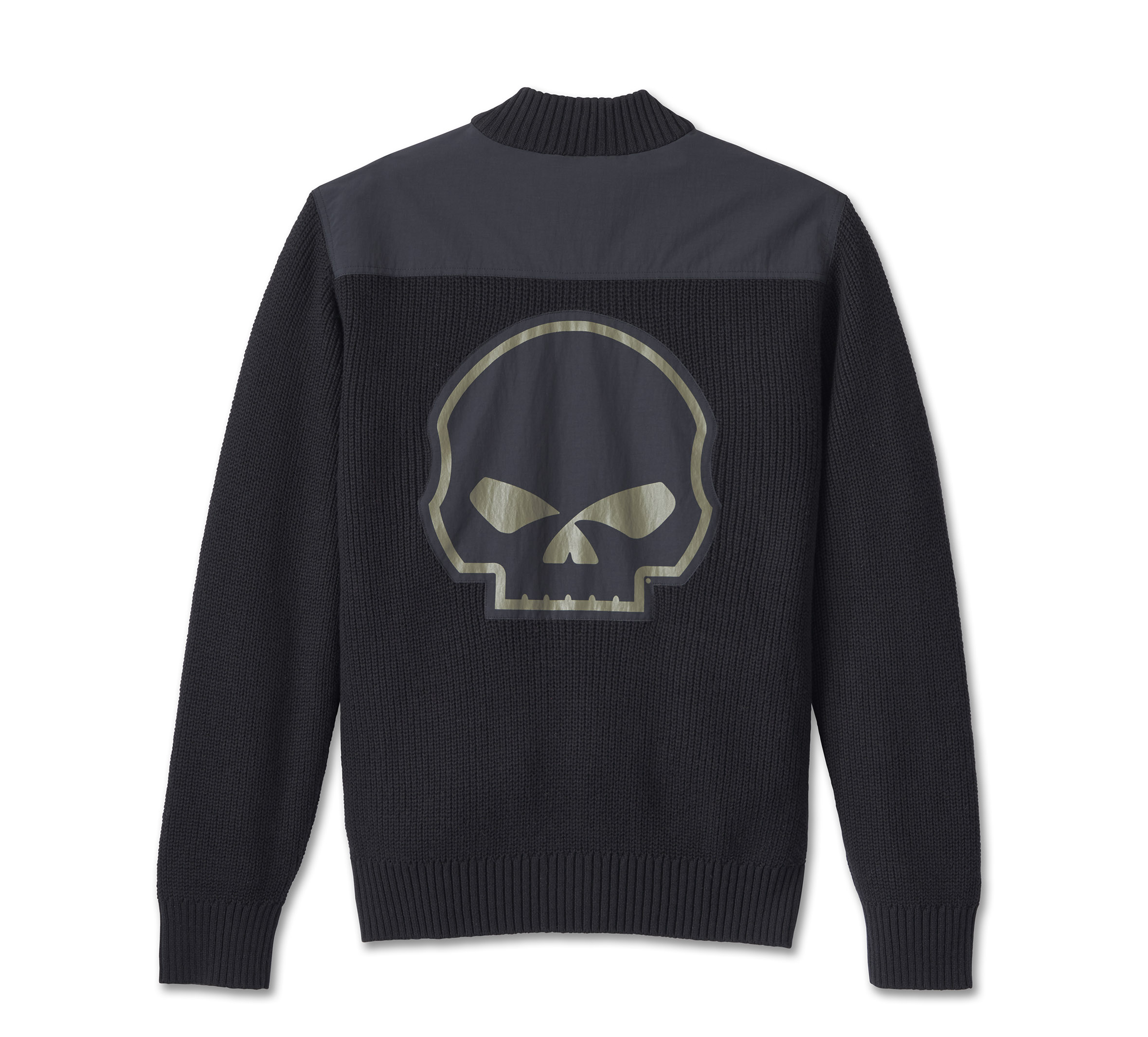 Men s Willie G Skull Sweater Black Beauty Harley Davidson USA