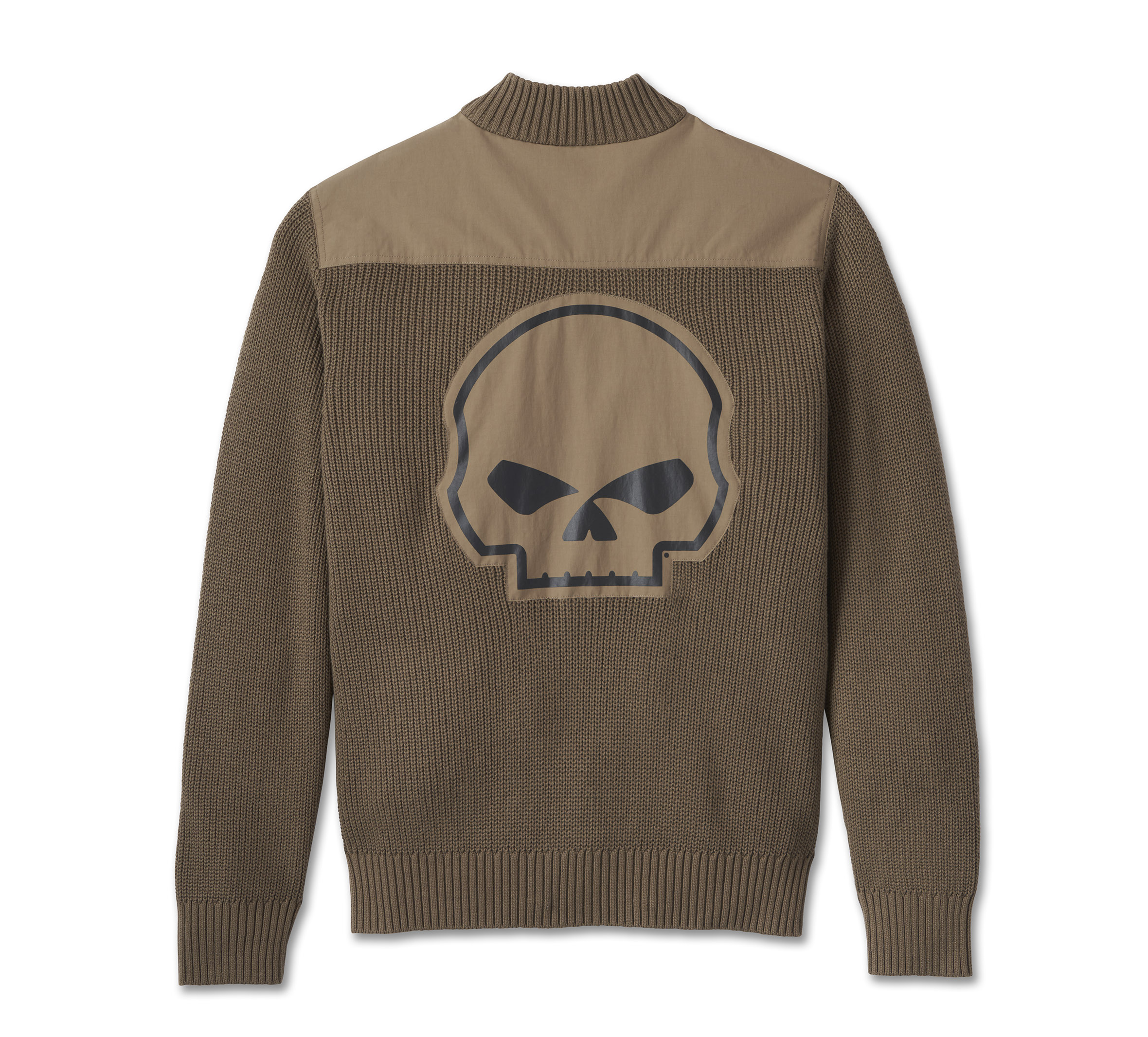 Men's Willie G Skull Sweater - Stone Gray | Harley-Davidson USA