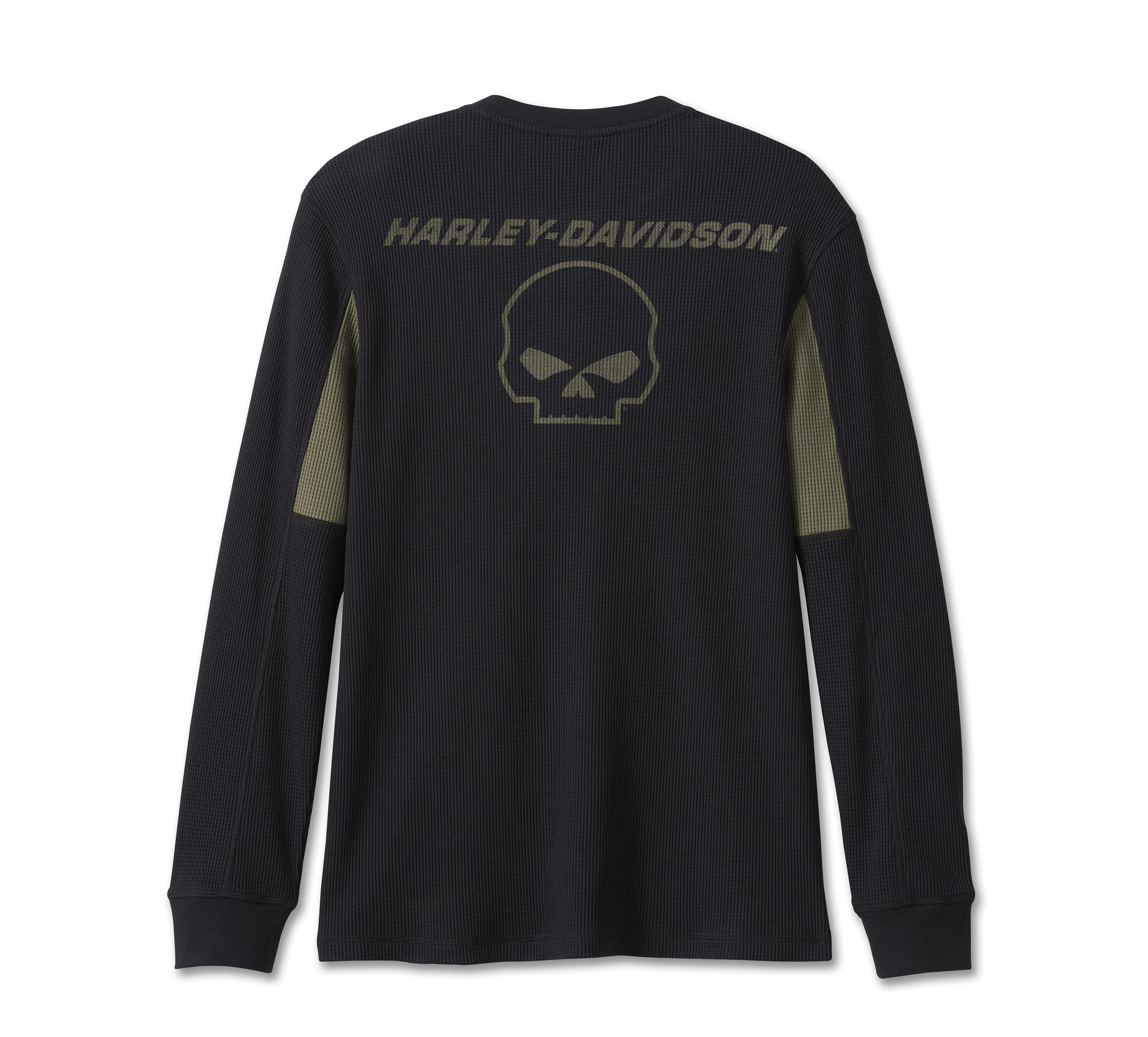 Men's Willie G Skull Thermal Shirt - Black Beauty | Harley-Davidson