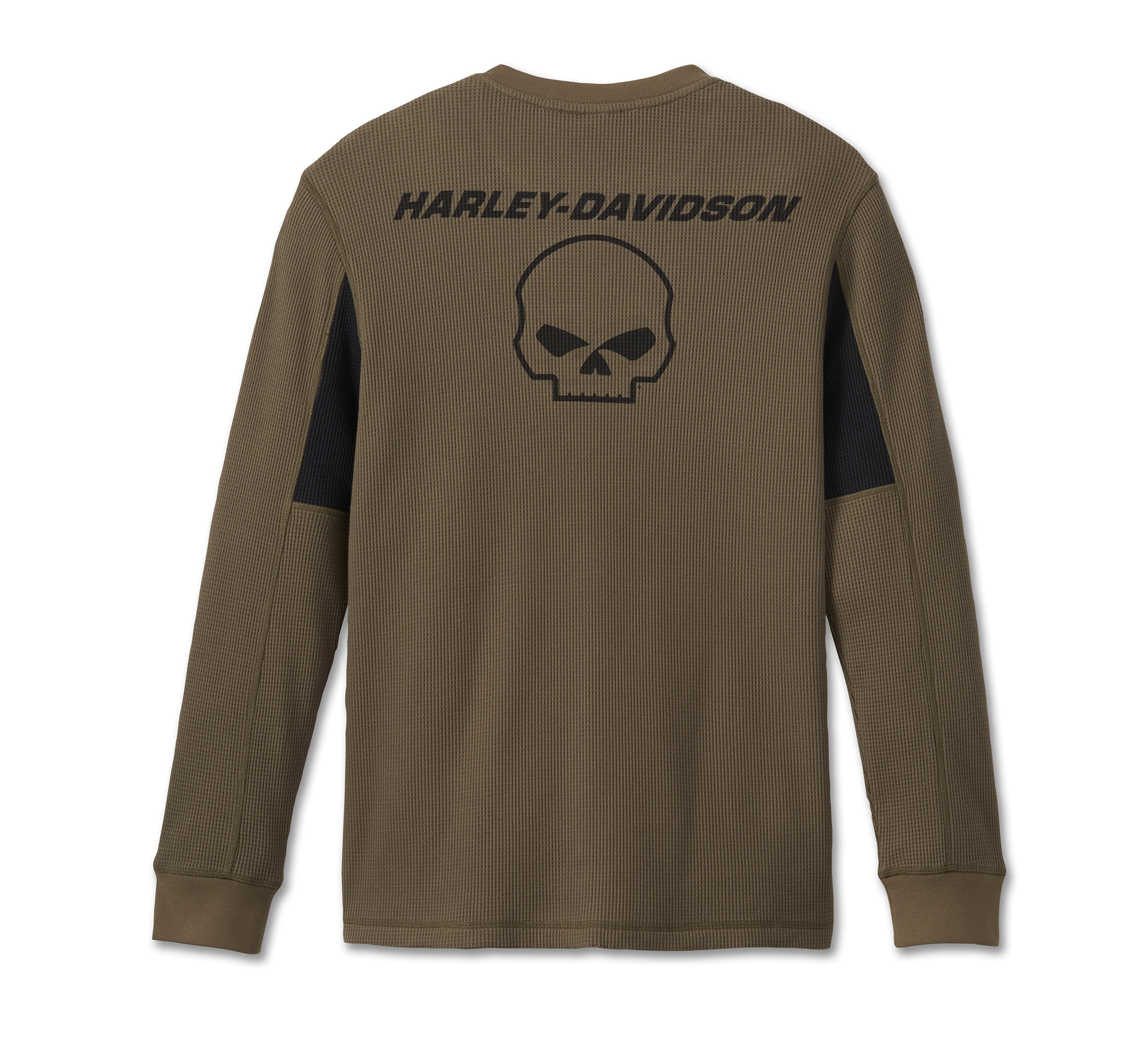 Men's Willie G Skull Thermal Shirt - Stone Gray | Harley-Davidson USA