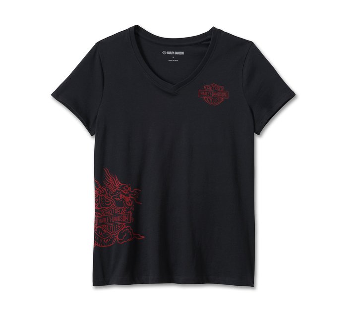 Women's Year of The Dragon V- Neck Tee