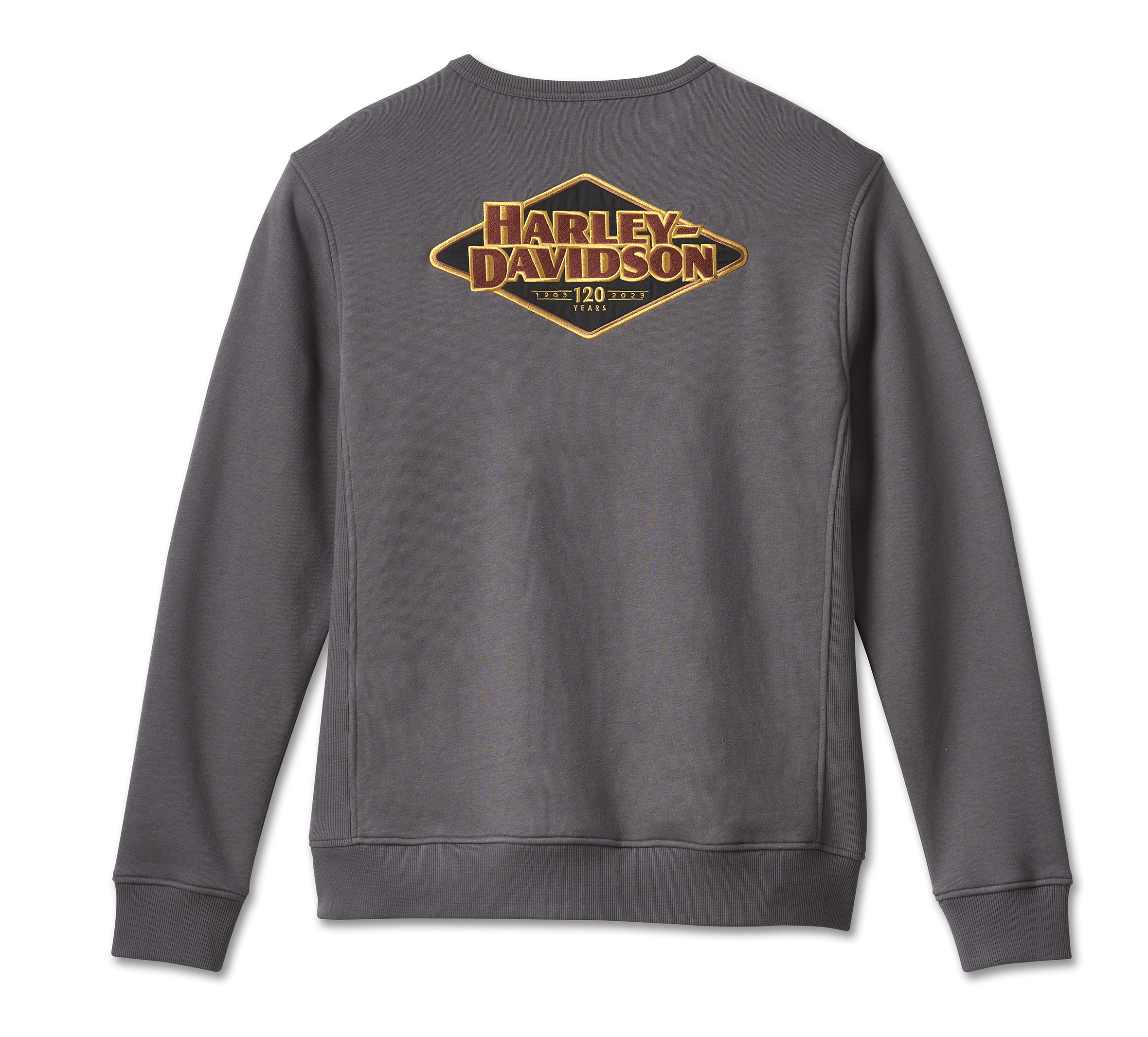 Men s 120th Anniversary Sweatshirt Blackened Pearl Harley