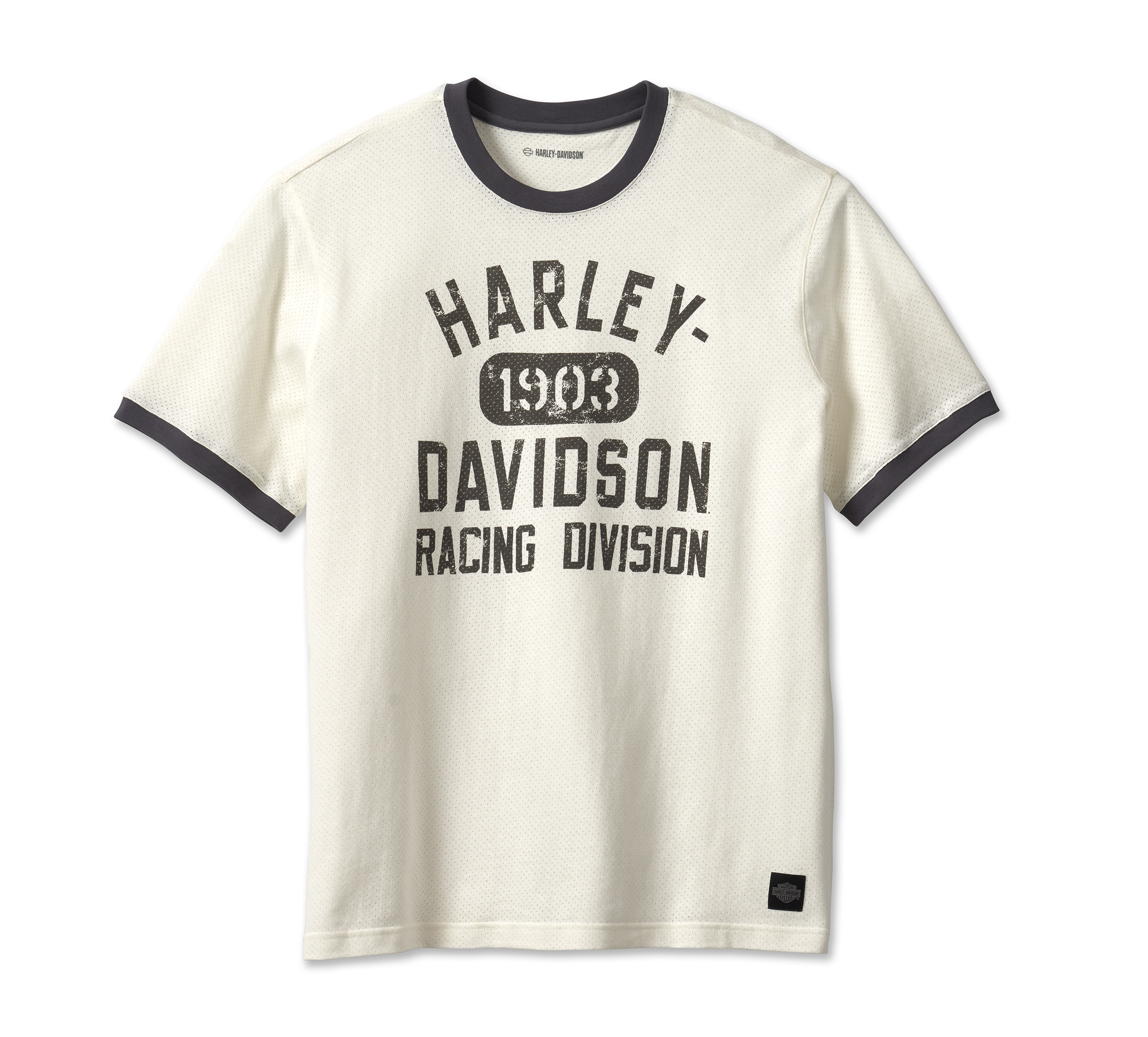 Harley-Davidson Men's Crackling Crew-Neck Short Sleeve T-Shirt - Heather  Gray