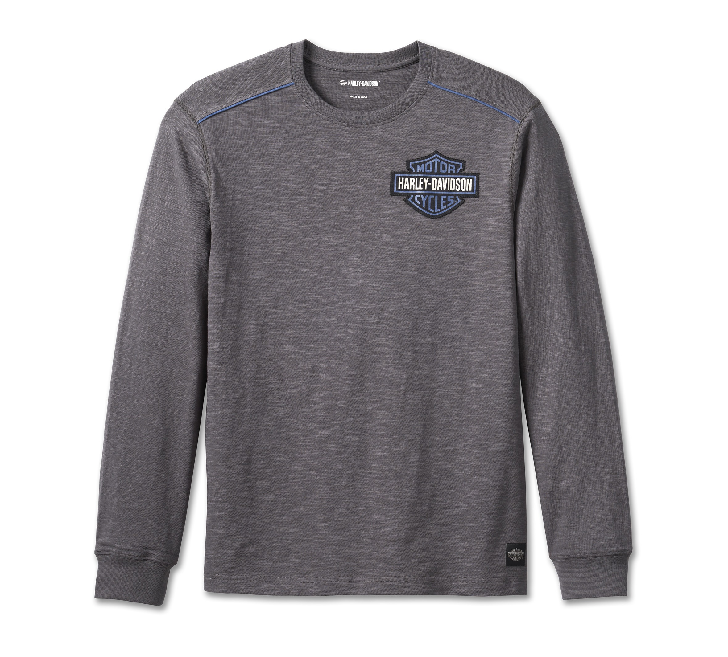 Men's Club Crew Long Sleeve Tee - Blackened Pearl | Harley