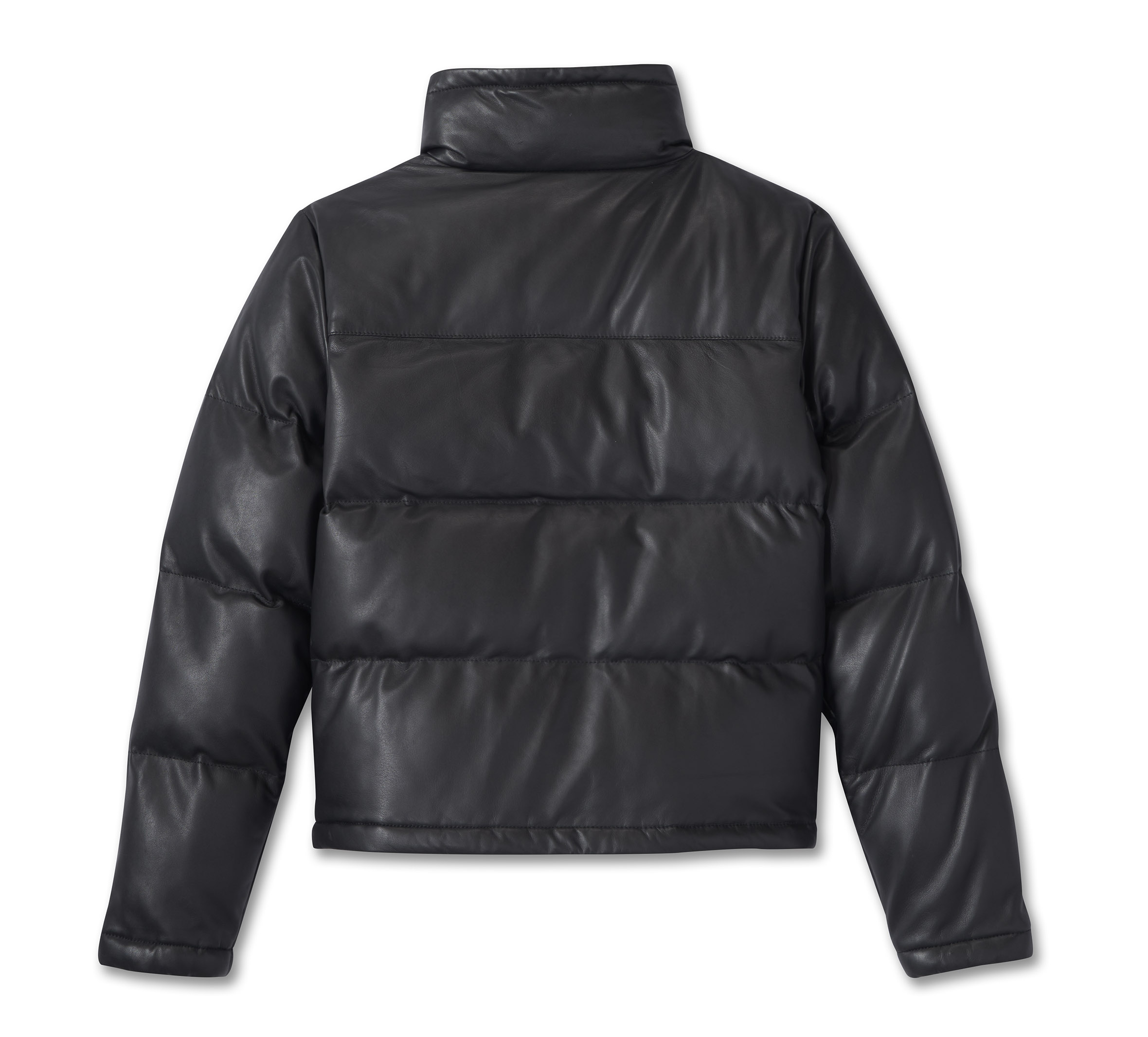 Women's Blacked Out Leather Puffer Jacket | Harley-Davidson USA
