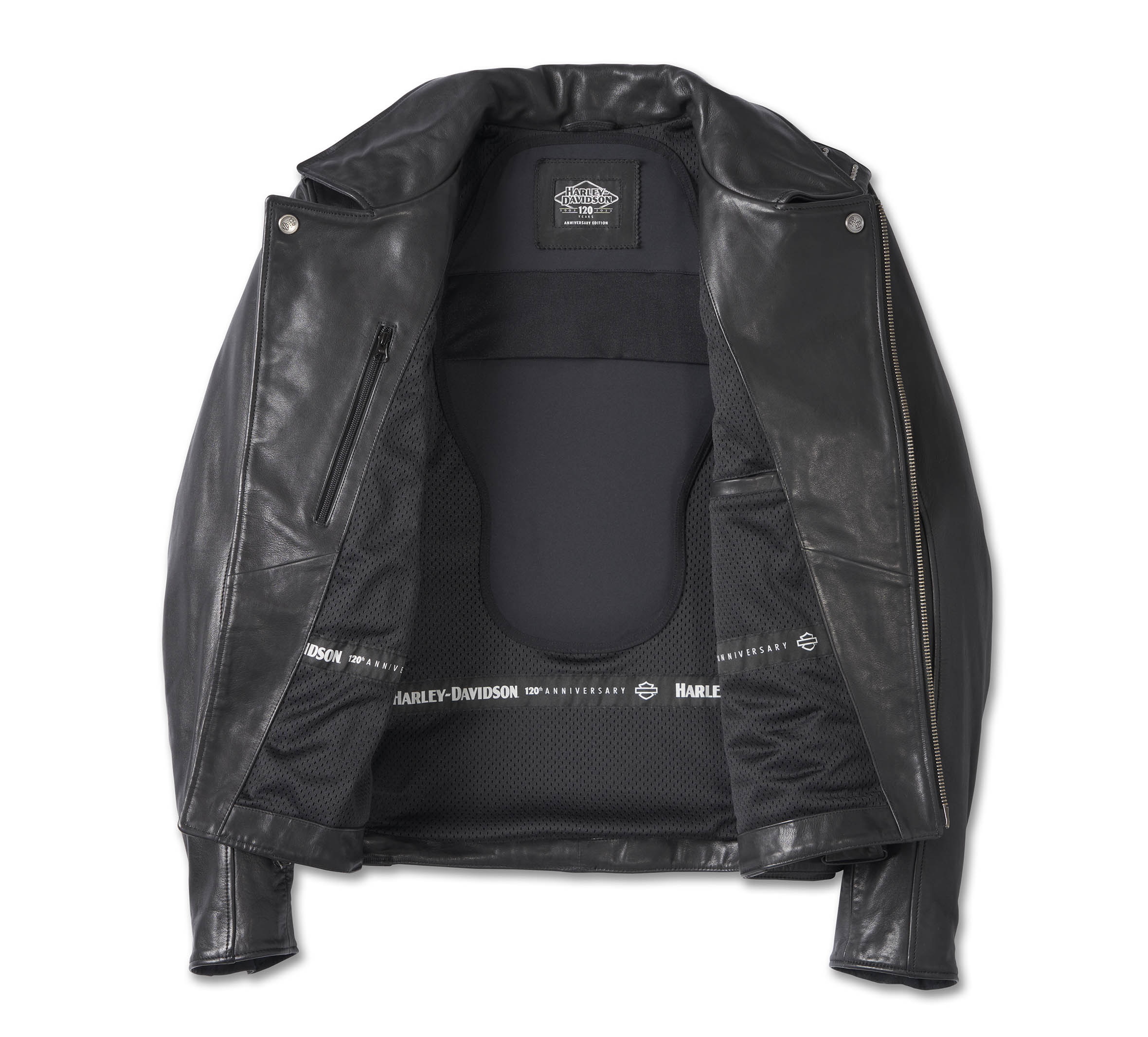 Men's 120th Anniversary Cycle Champ Leather Biker Jacket | Harley 