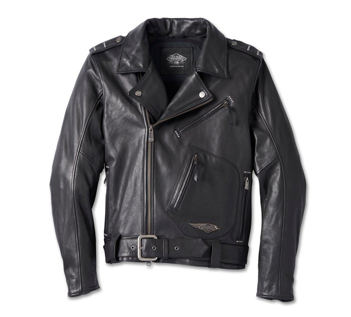Verouderd Afwijzen vonk Men's 120th Anniversary Cycle Champ Leather Biker Jacket | Harley-Davidson  USA