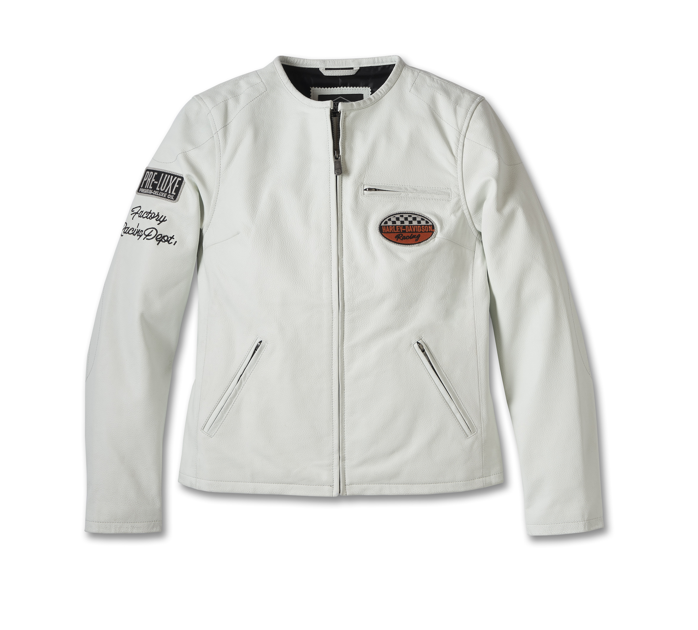  White Leather Jacket # 237