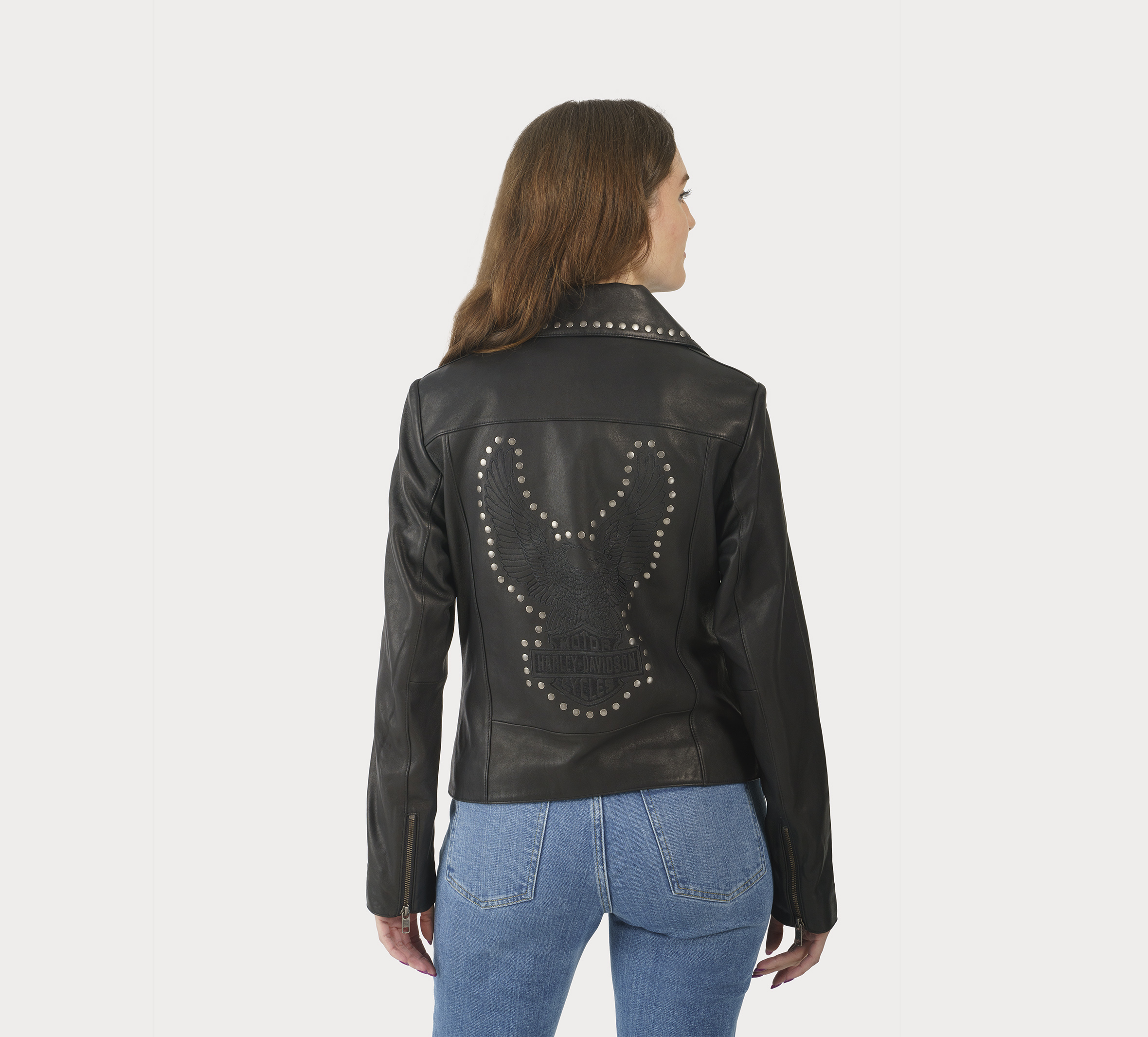 Women's Classic Eagle Studded Leather Jacket | Harley-Davidson USA