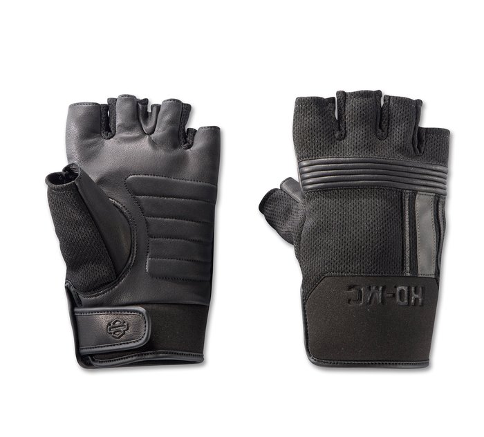 KINBOM Women's Half Finger Leather Gloves