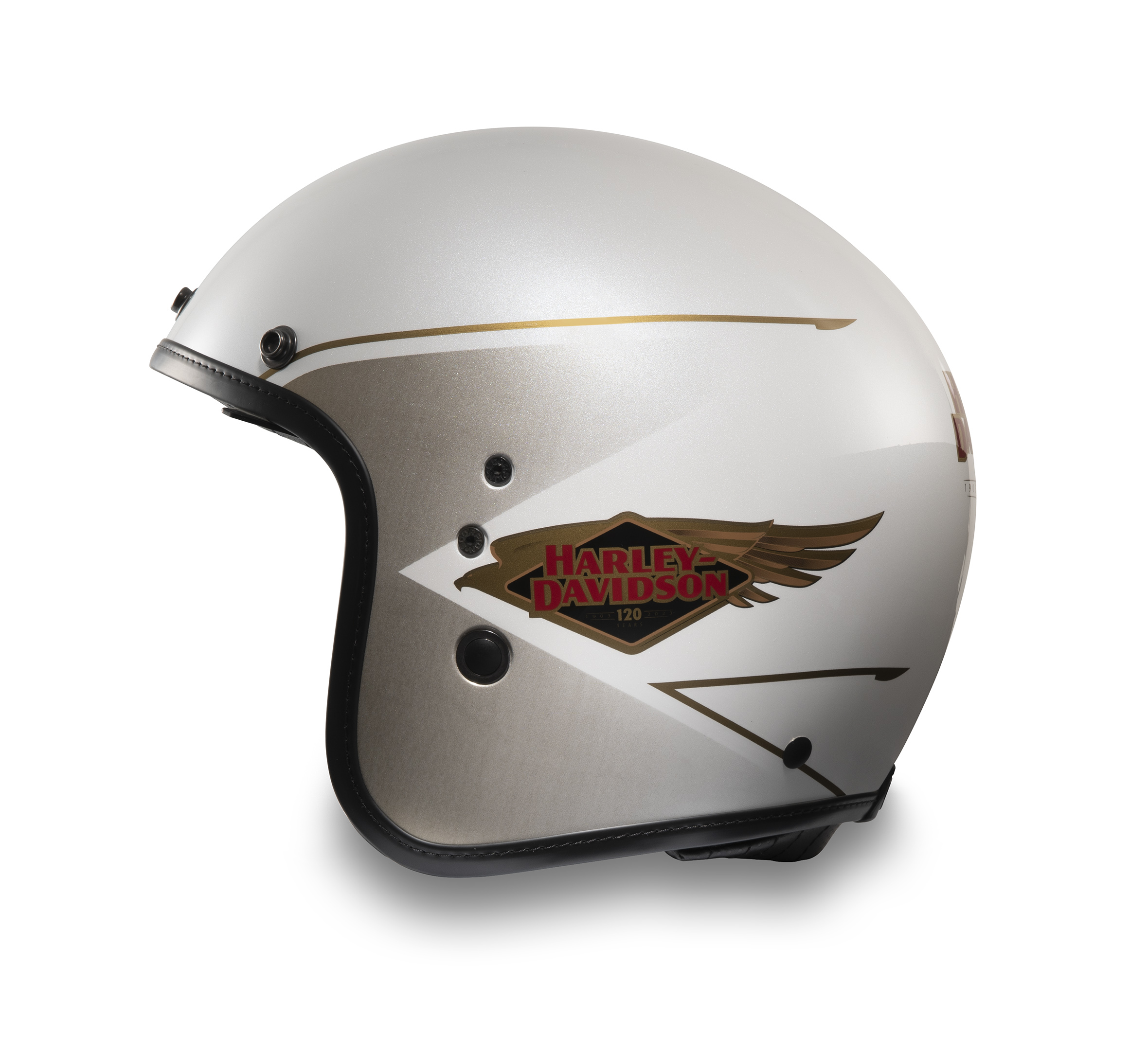 120th Anniversary Diamond H-D X14 SUN SHIELD 3/4 HELMET | Harley