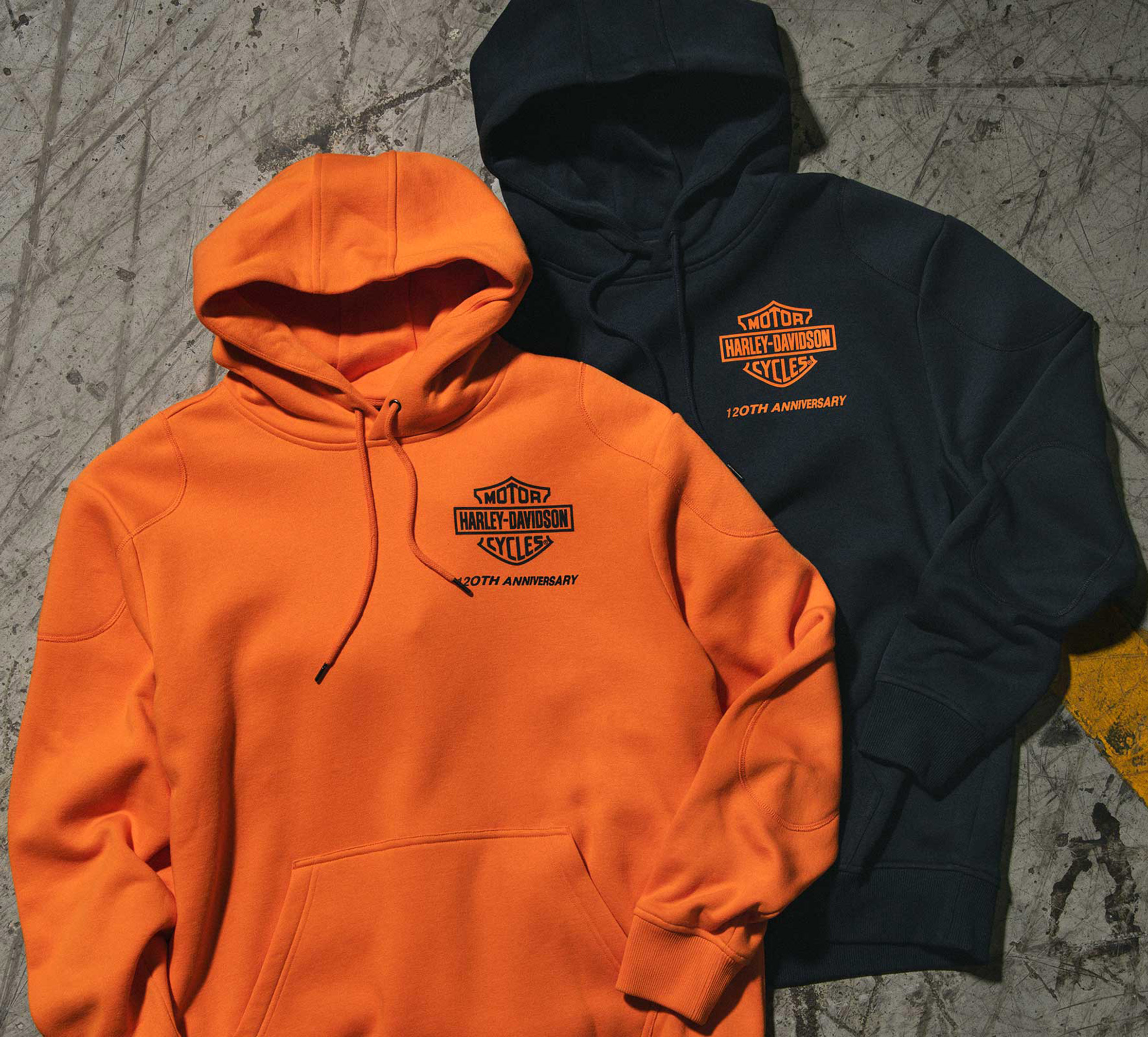 Orange harley store davidson hoodie