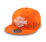 Flames Fitted Hat - Harley Orange