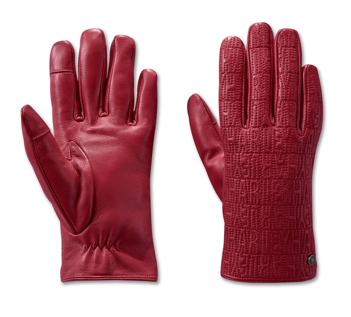 Half-scoop leather gloves with button standard size