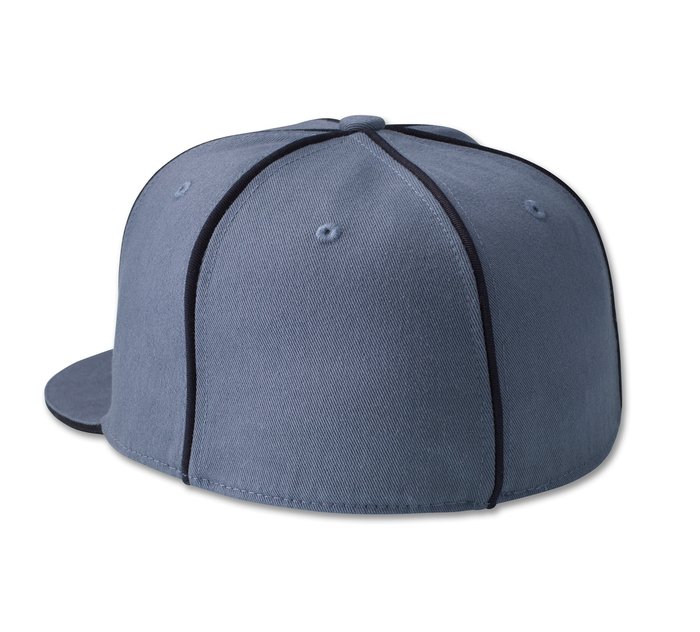 Bar & Shield Fitted Hat - Ensign Blue