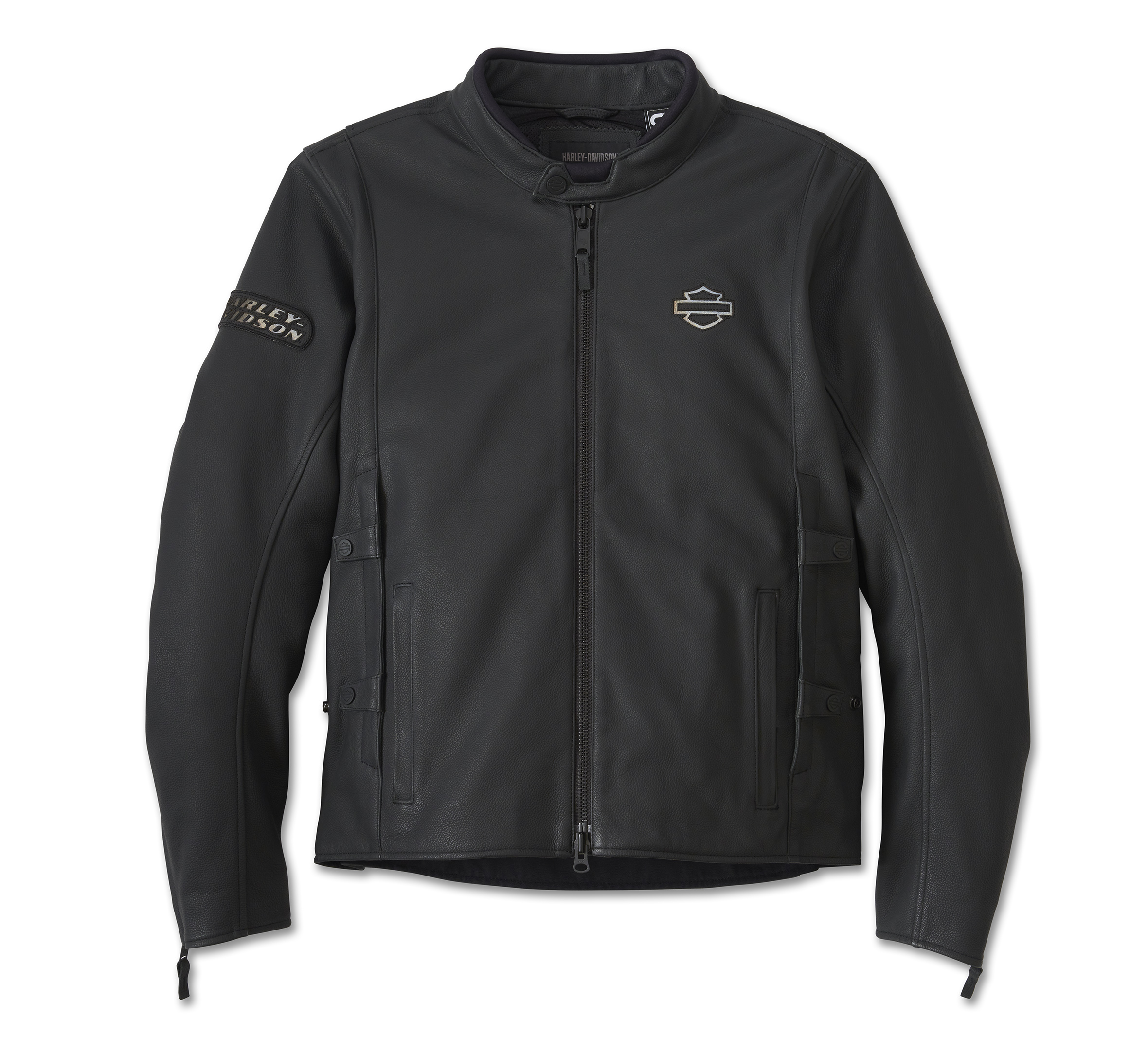 Men's Gas & Oil Leather Jacket - Washed Black
