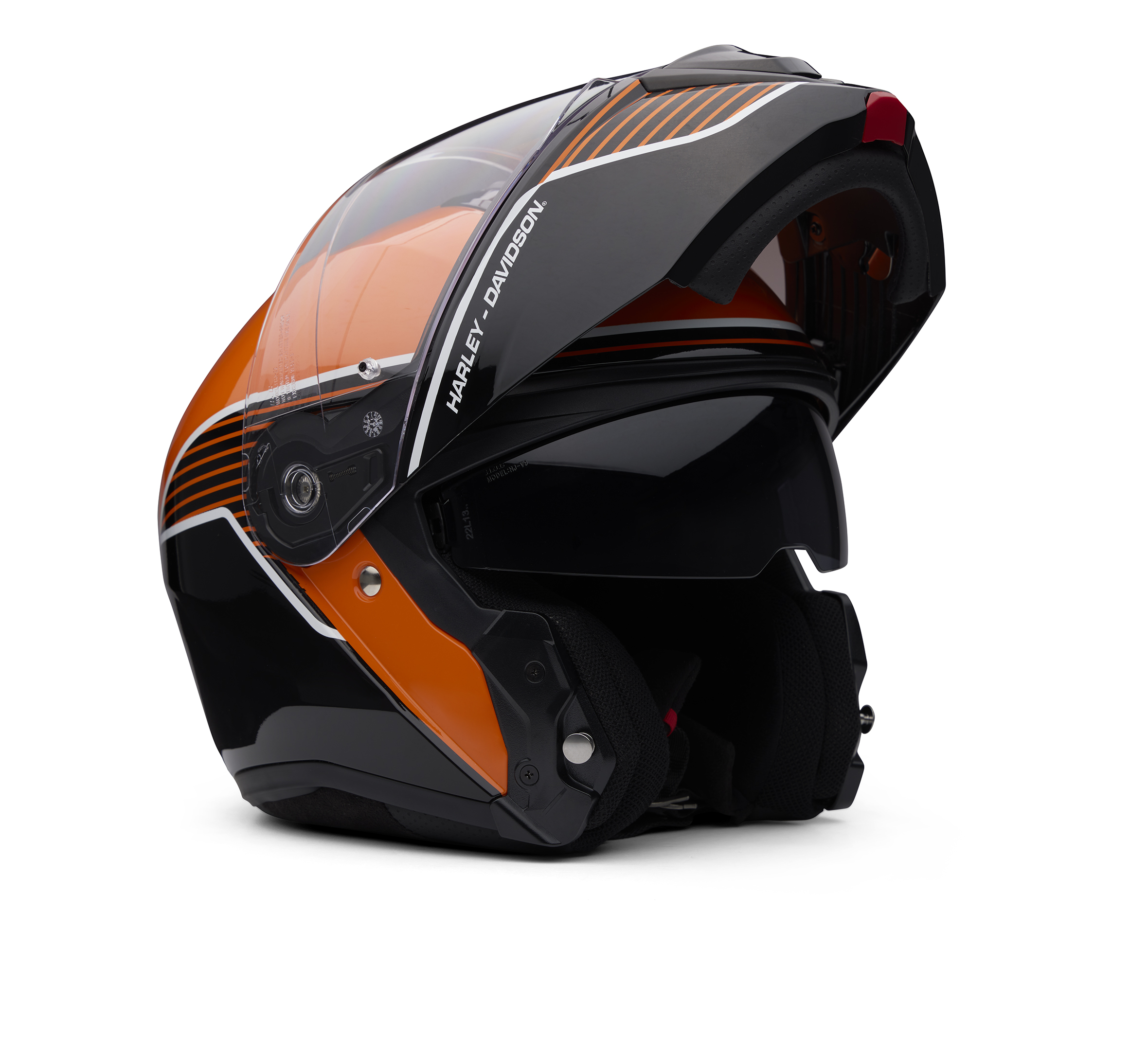 Capstone Sun Shield II H31 Modular Helmet - Black u0026 Orange |  Harley-Davidson ME